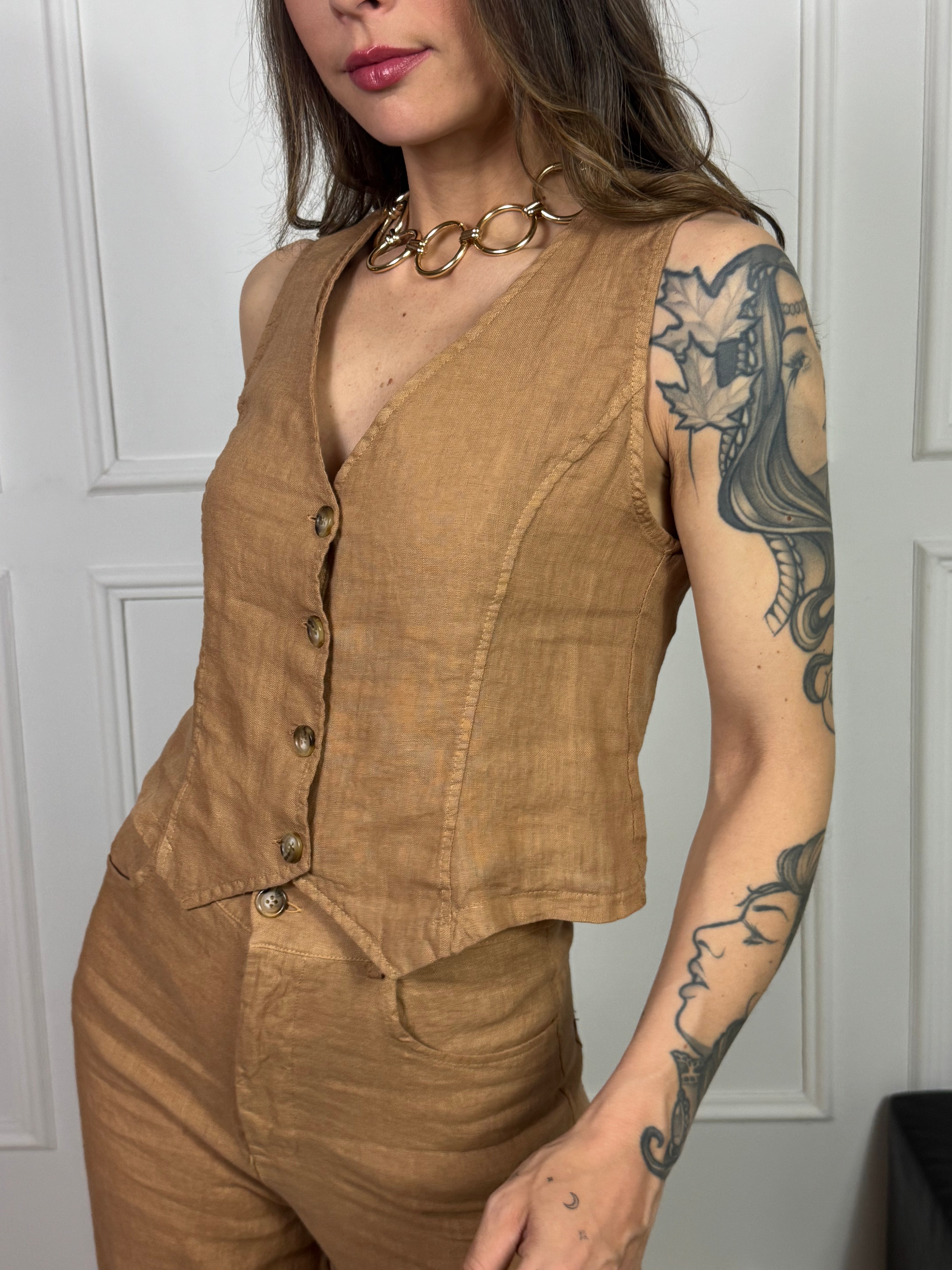 GILET in LINO Have One  - ART. LVE - Q021