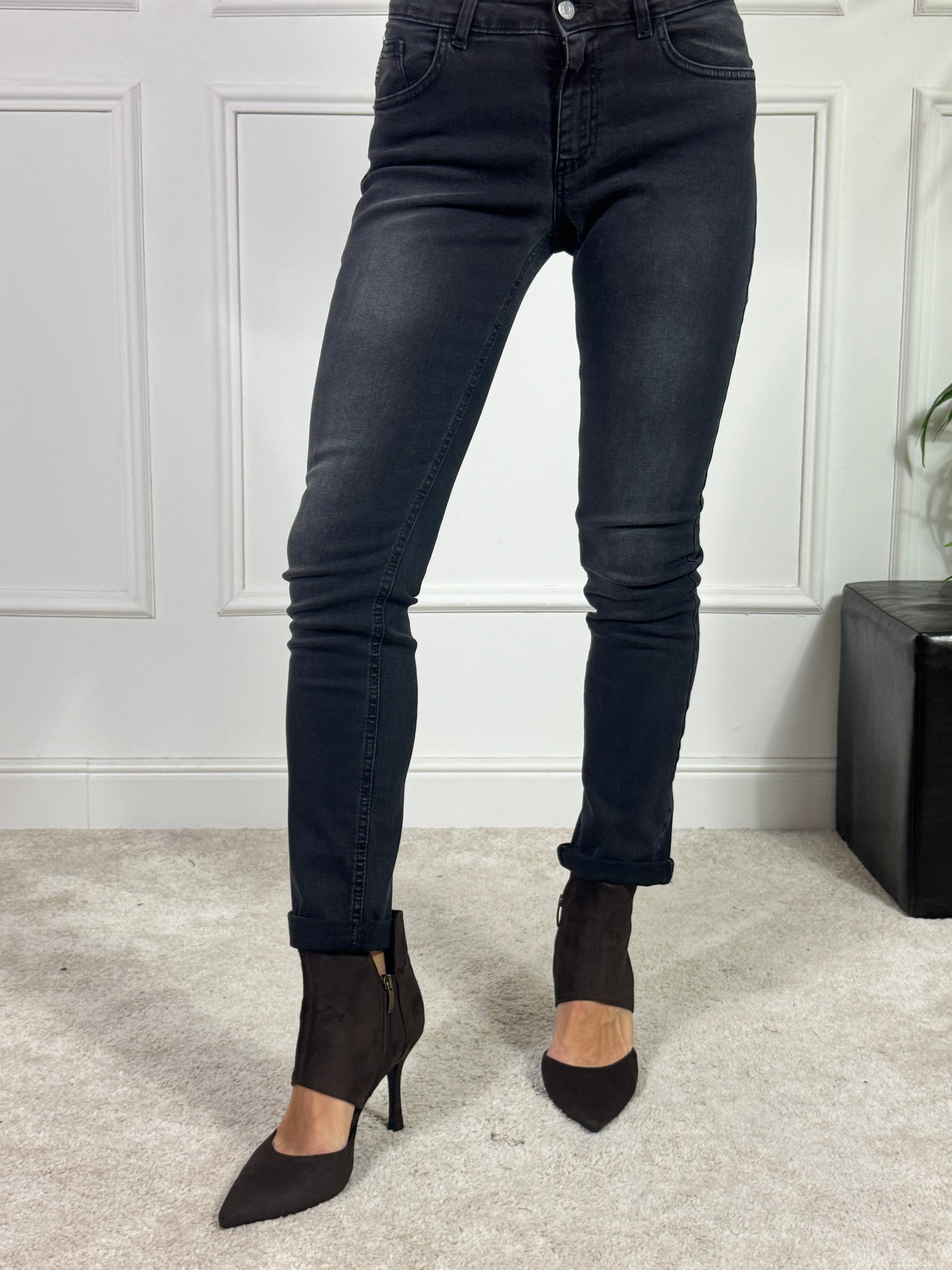 Jeans Have One SKINNY modello ADELE - NERO DELAVE'