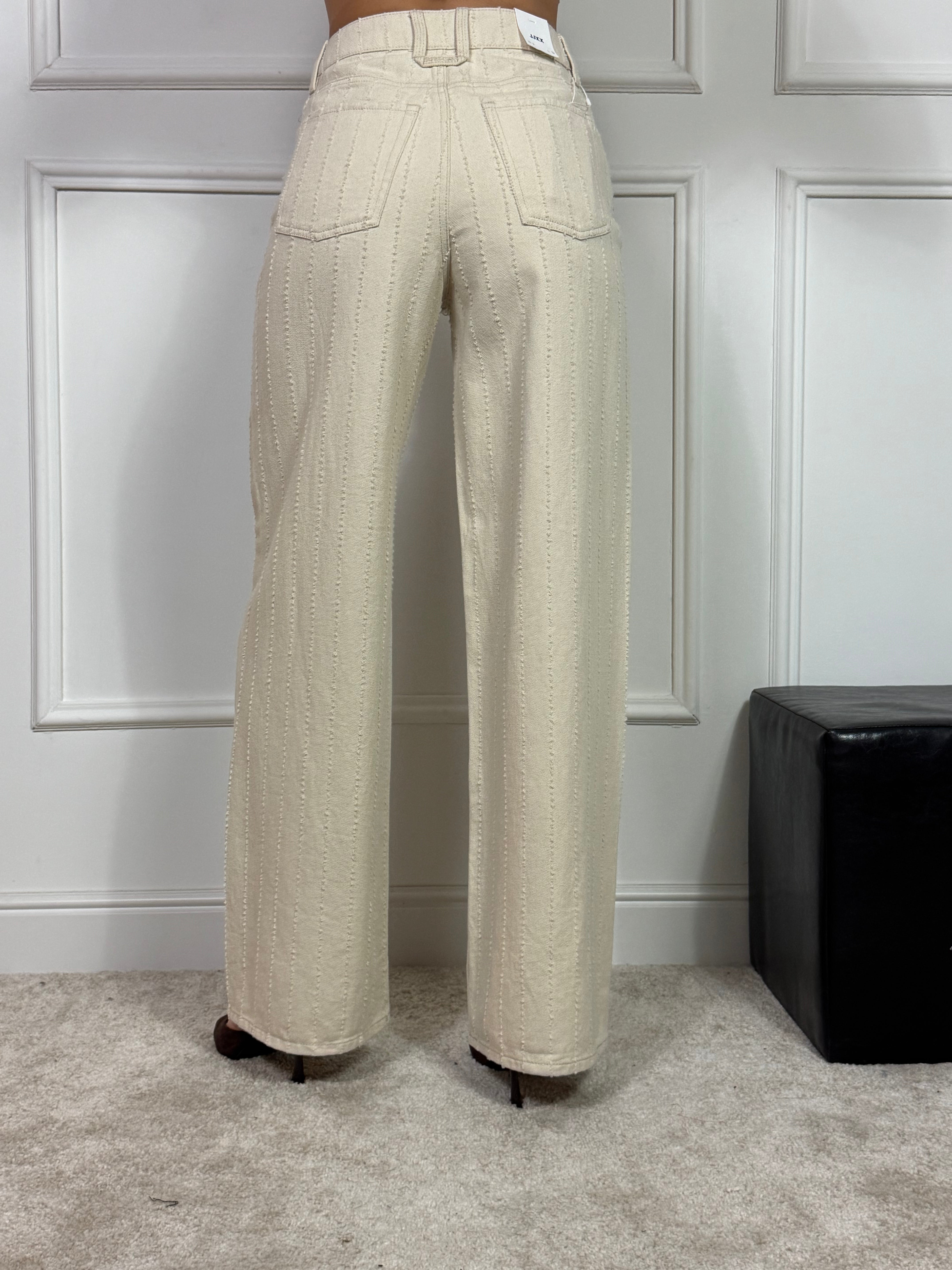 Jeans JJXX modello SILLE - colore ECRU lavorazione NEEDLE STRIPES