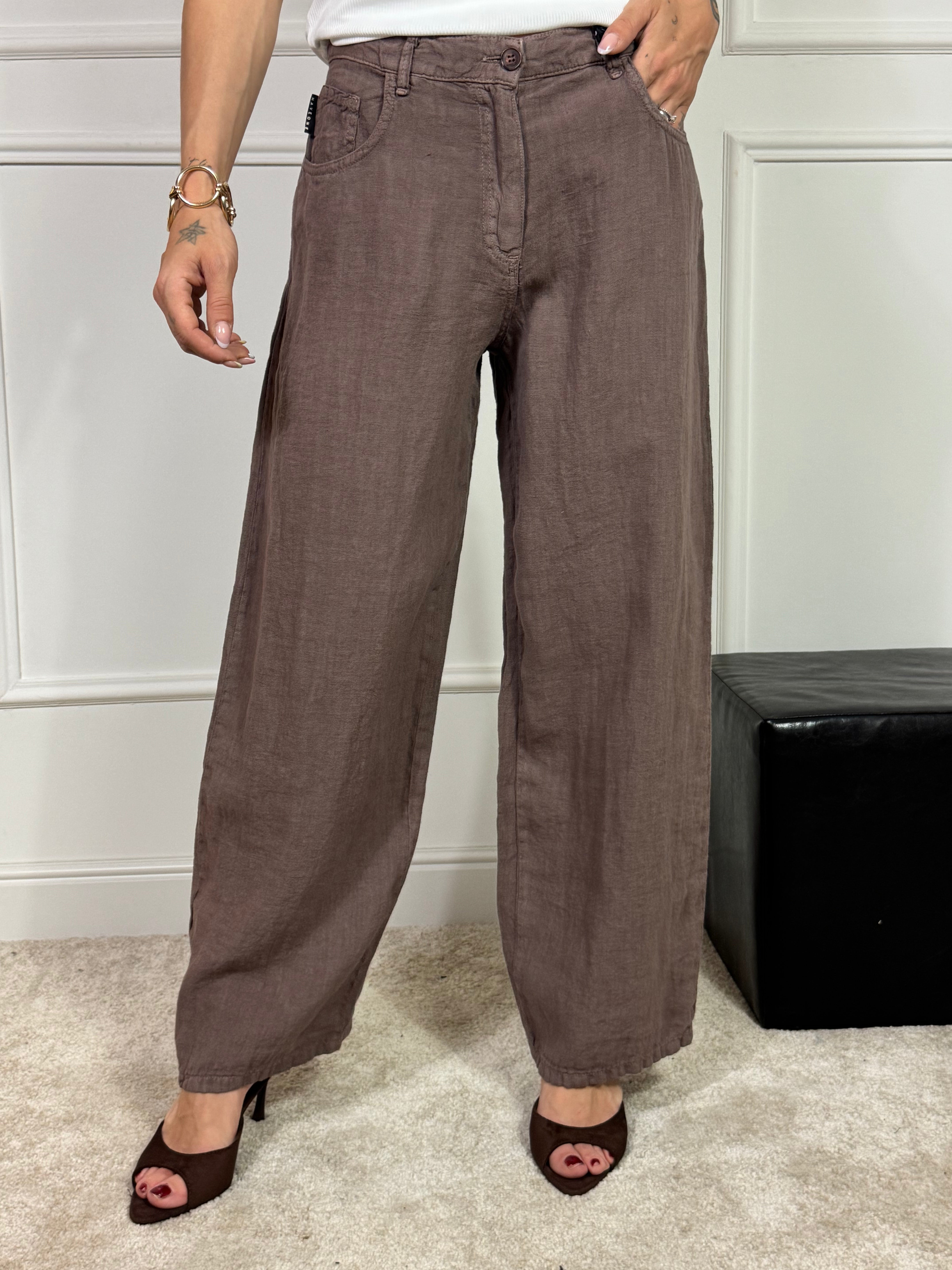 Pantalone in LINO Have One AMPIO modello BELLA - ART. PLS - Q222