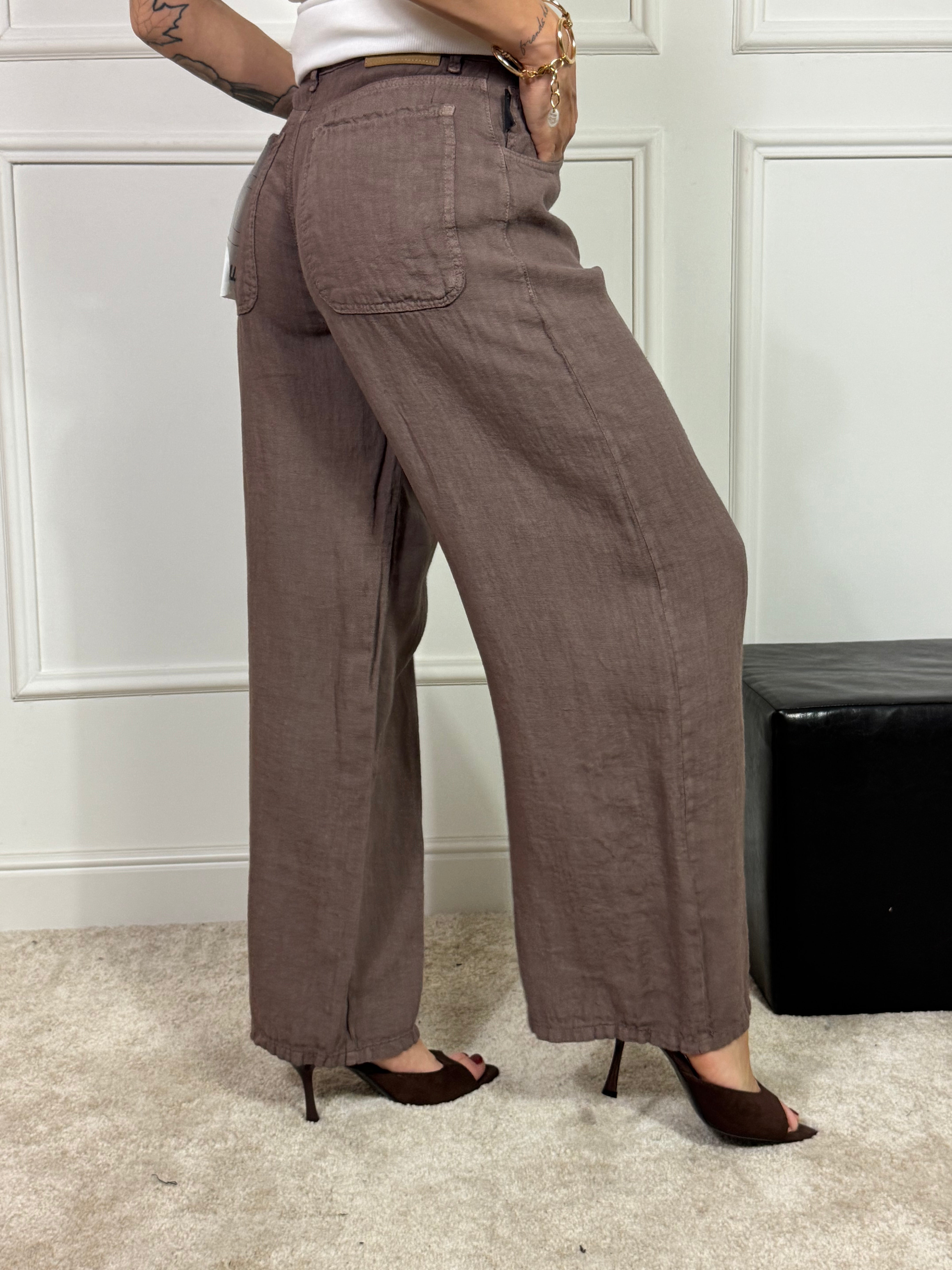 Pantalone in LINO Have One AMPIO modello BELLA - ART. PLS - Q222