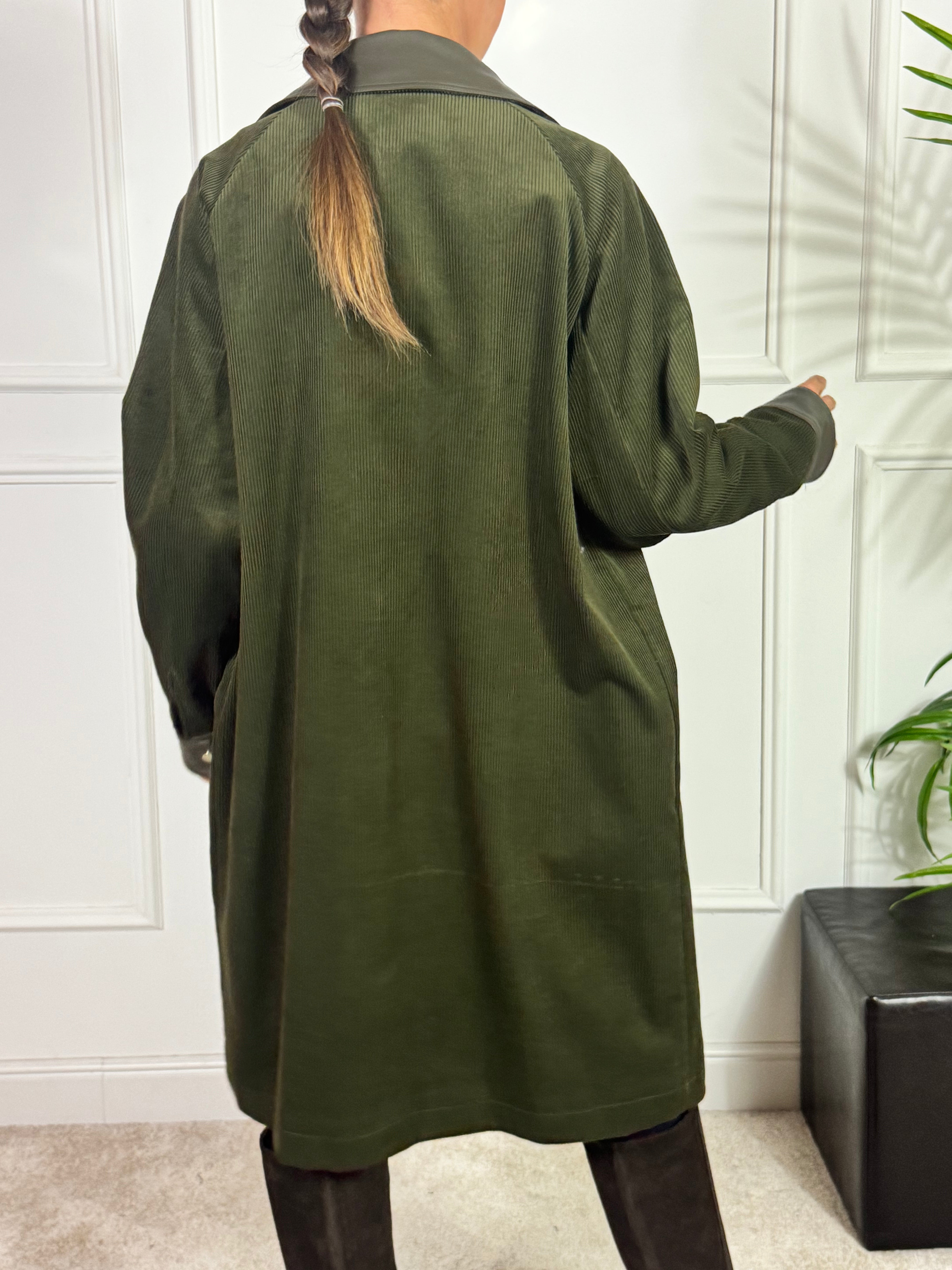 Giacca cappotto oversize in VELLUTO Have One COLLETTO ECOPELLE