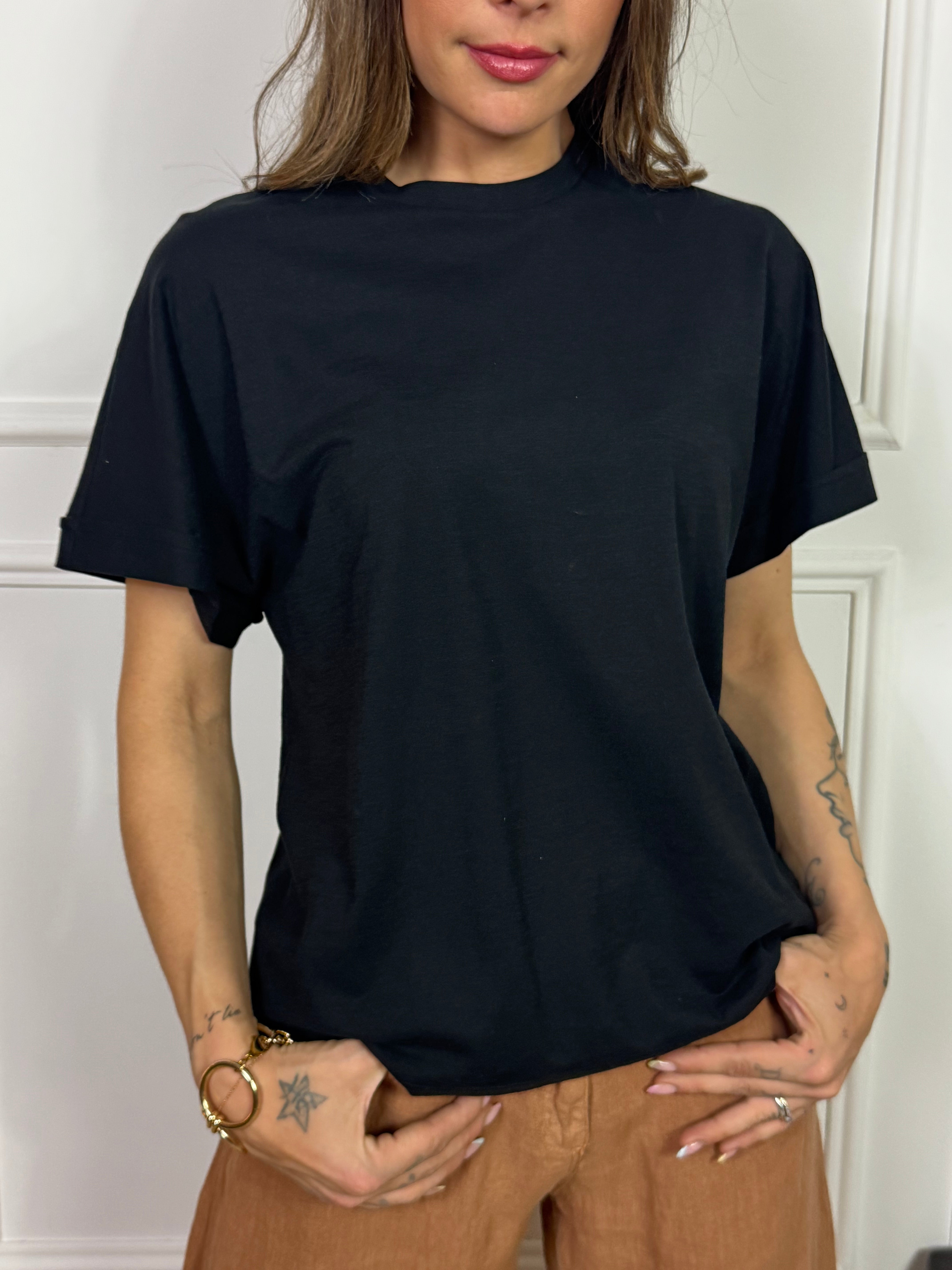 T-SHIRT SCATOLETTA RISVOLTO MANICA Ragno  Soft-Fit - ART.DN36TJ
