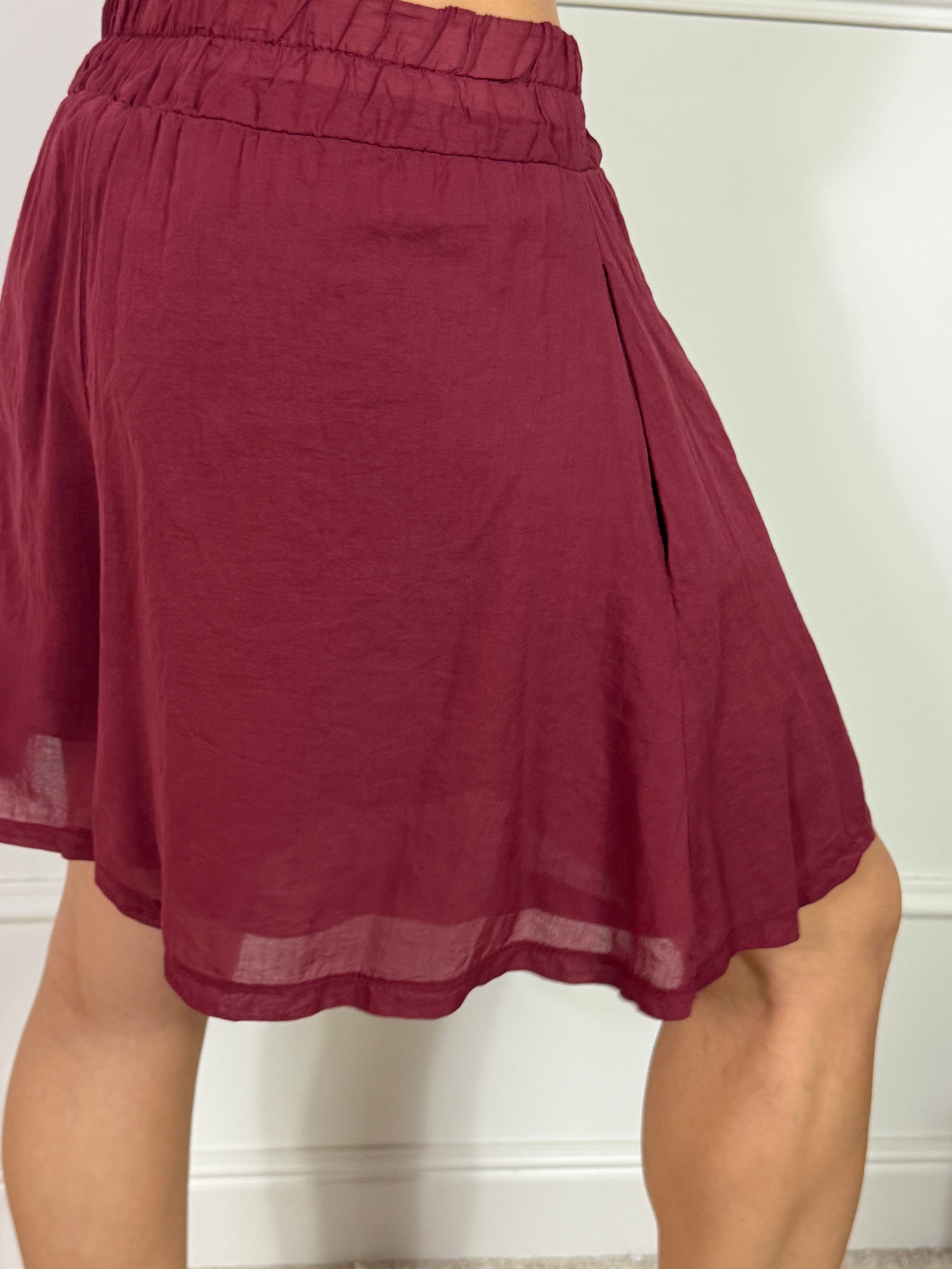 SHORTS Kikisix in mussola di cotone TINTA UNITA