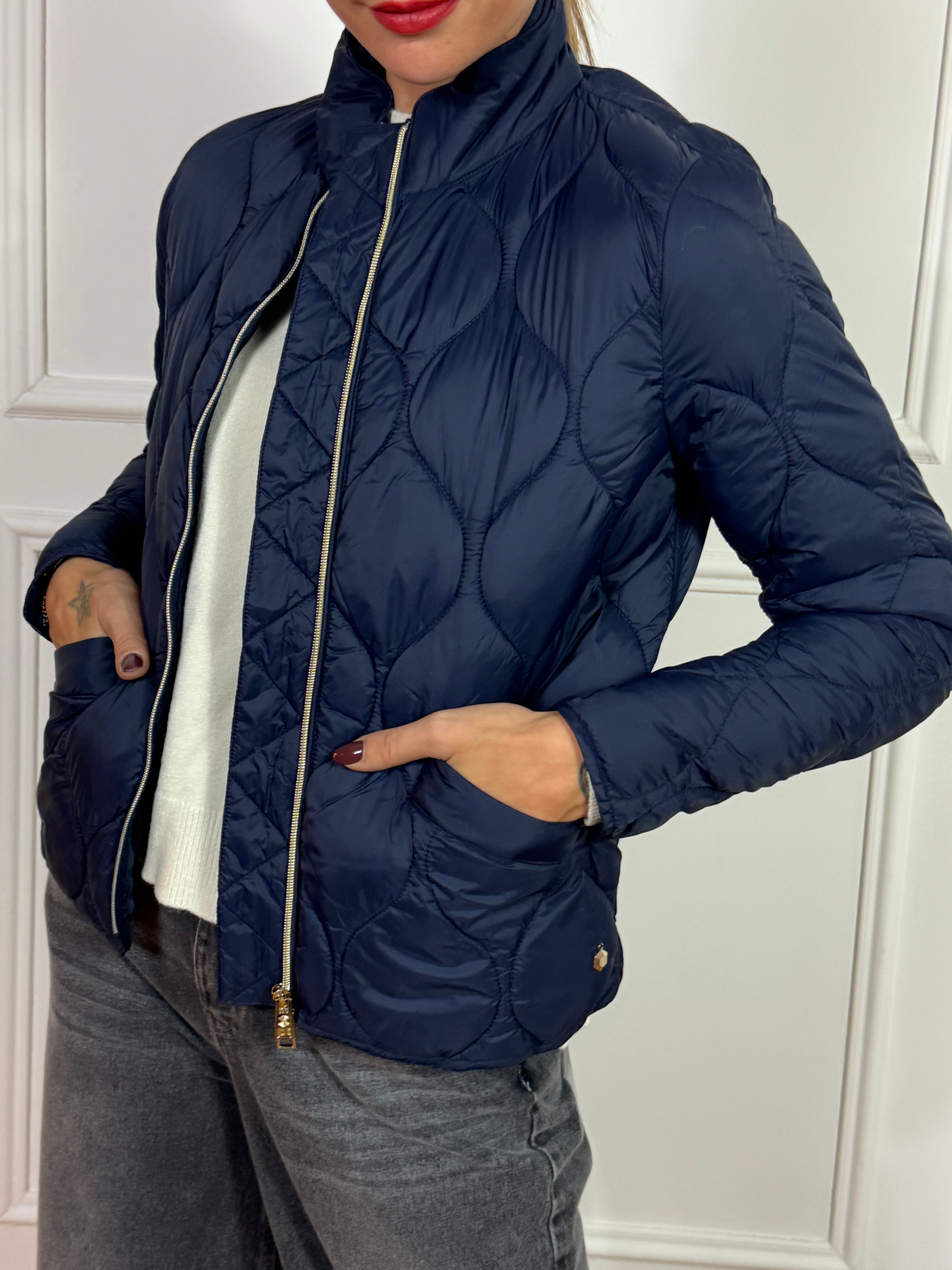 Piumino corto leggero ONION QUILT Ragno con taschine