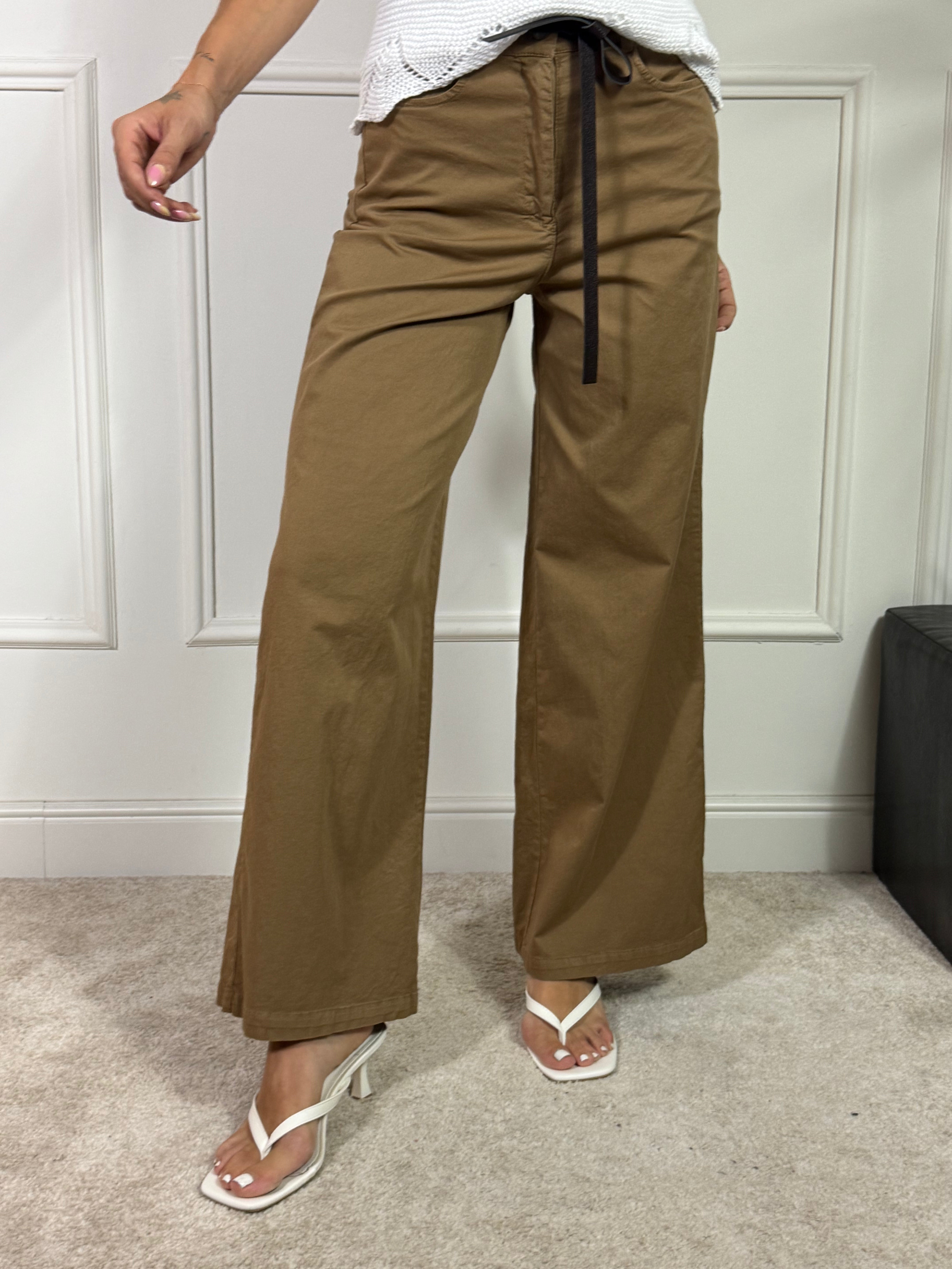 Pantalone in cotone elasticizzato Kikisix PALAZZO