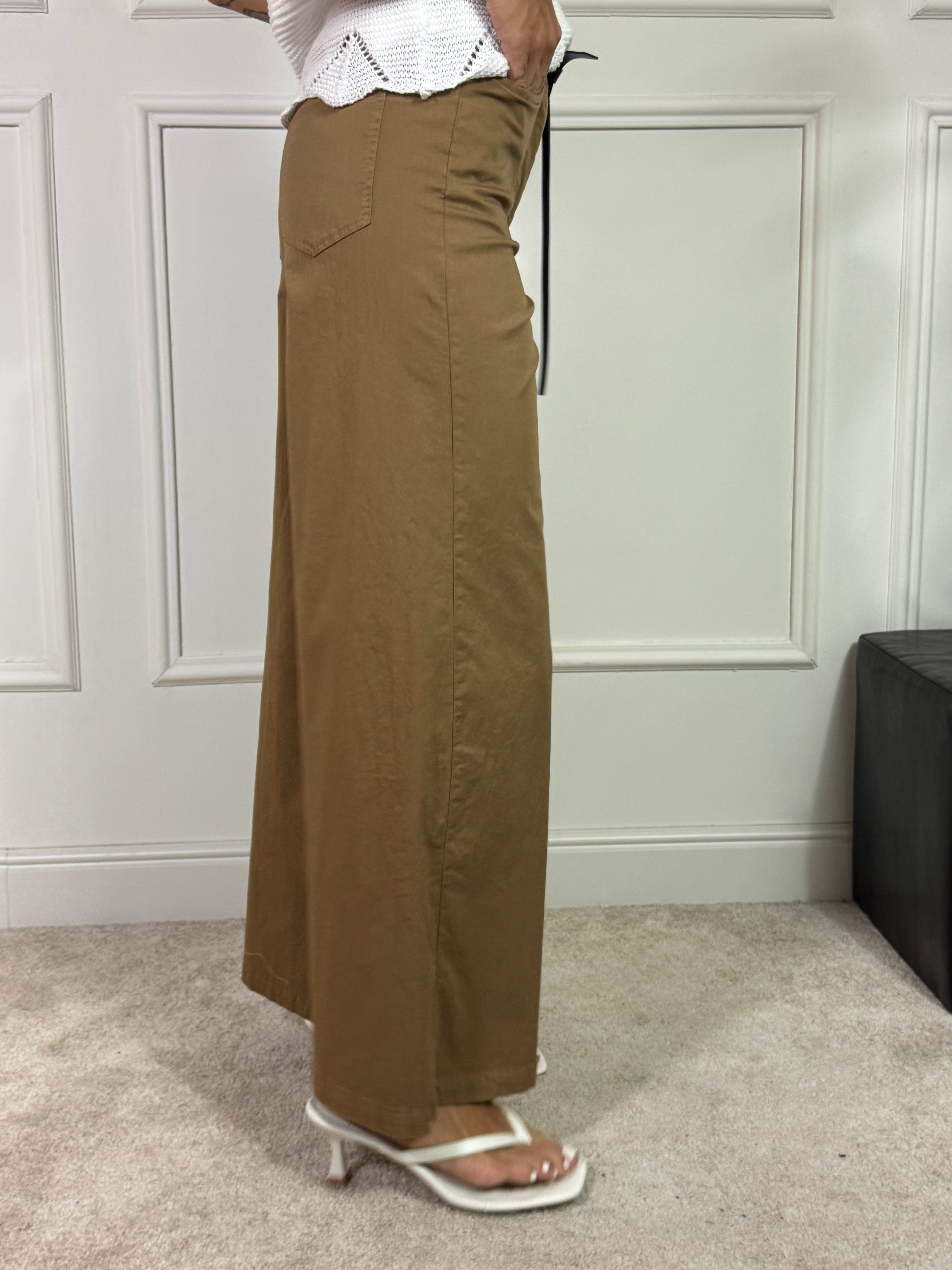 Pantalone in cotone elasticizzato Kikisix PALAZZO