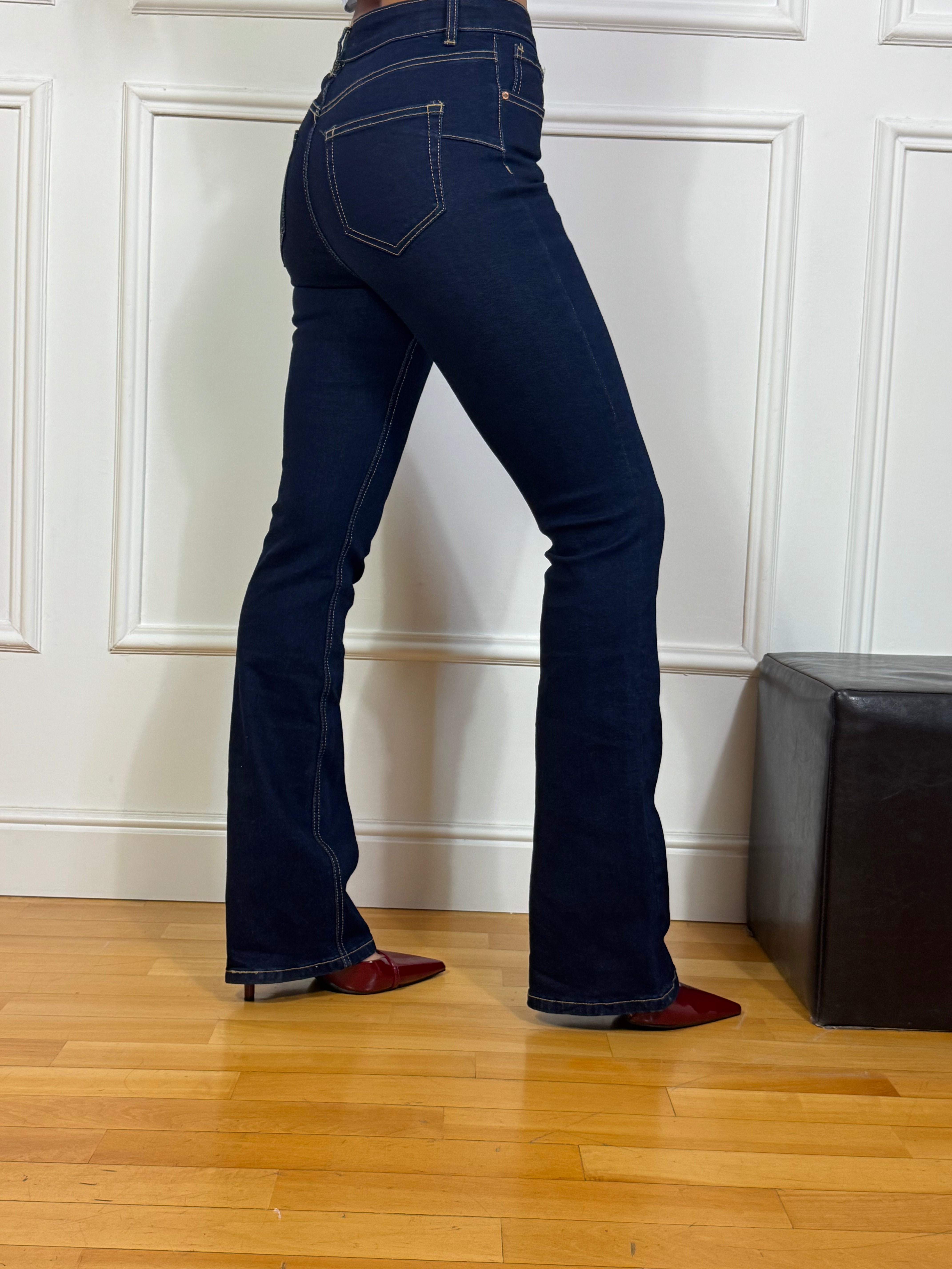 Jeans elasticizzato a ZAMPETTA Victoria ILMH lavaggio DENIM SCURO
