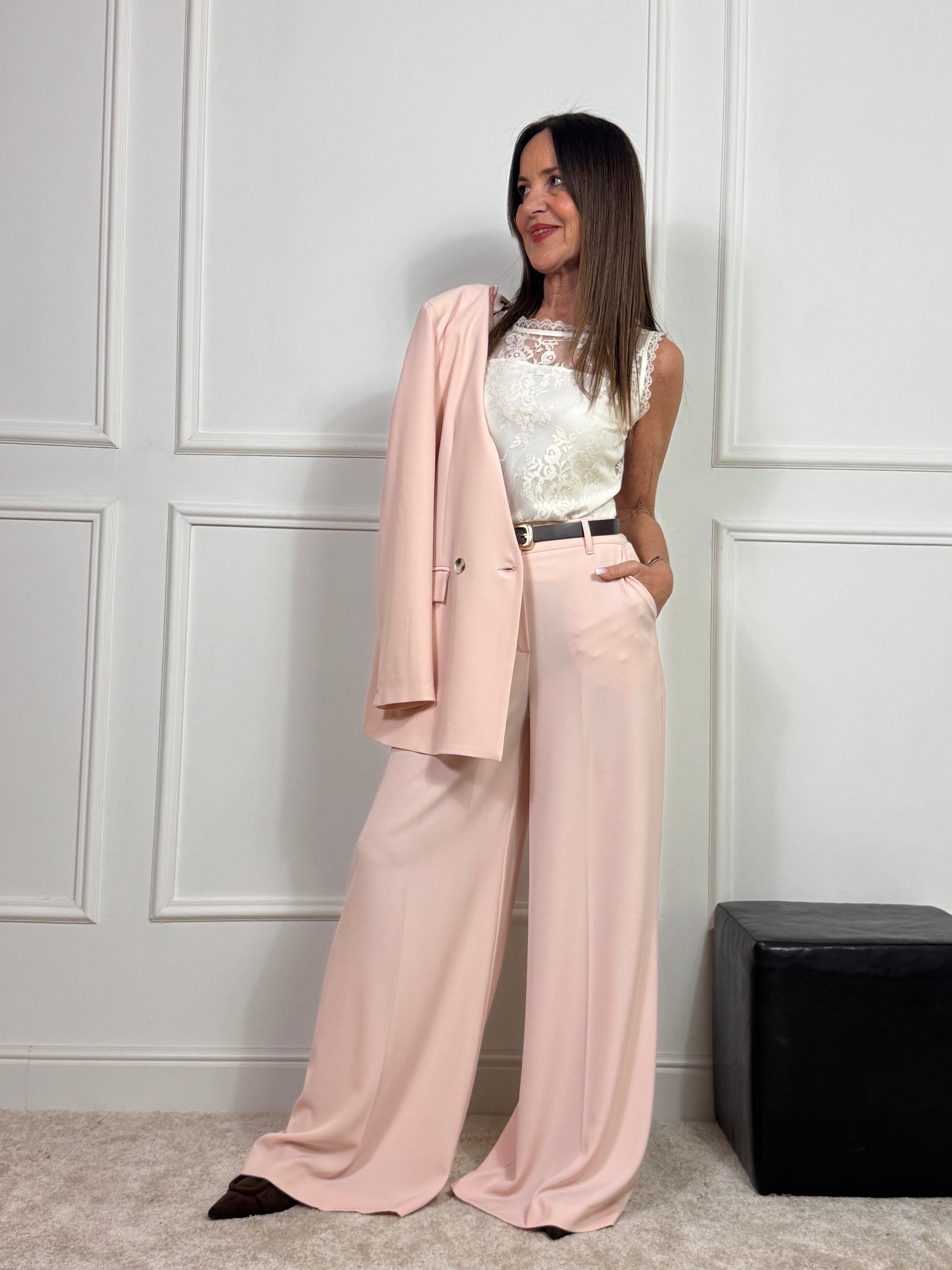 Pantalone ampio a palazzo Susy Mix con cintura