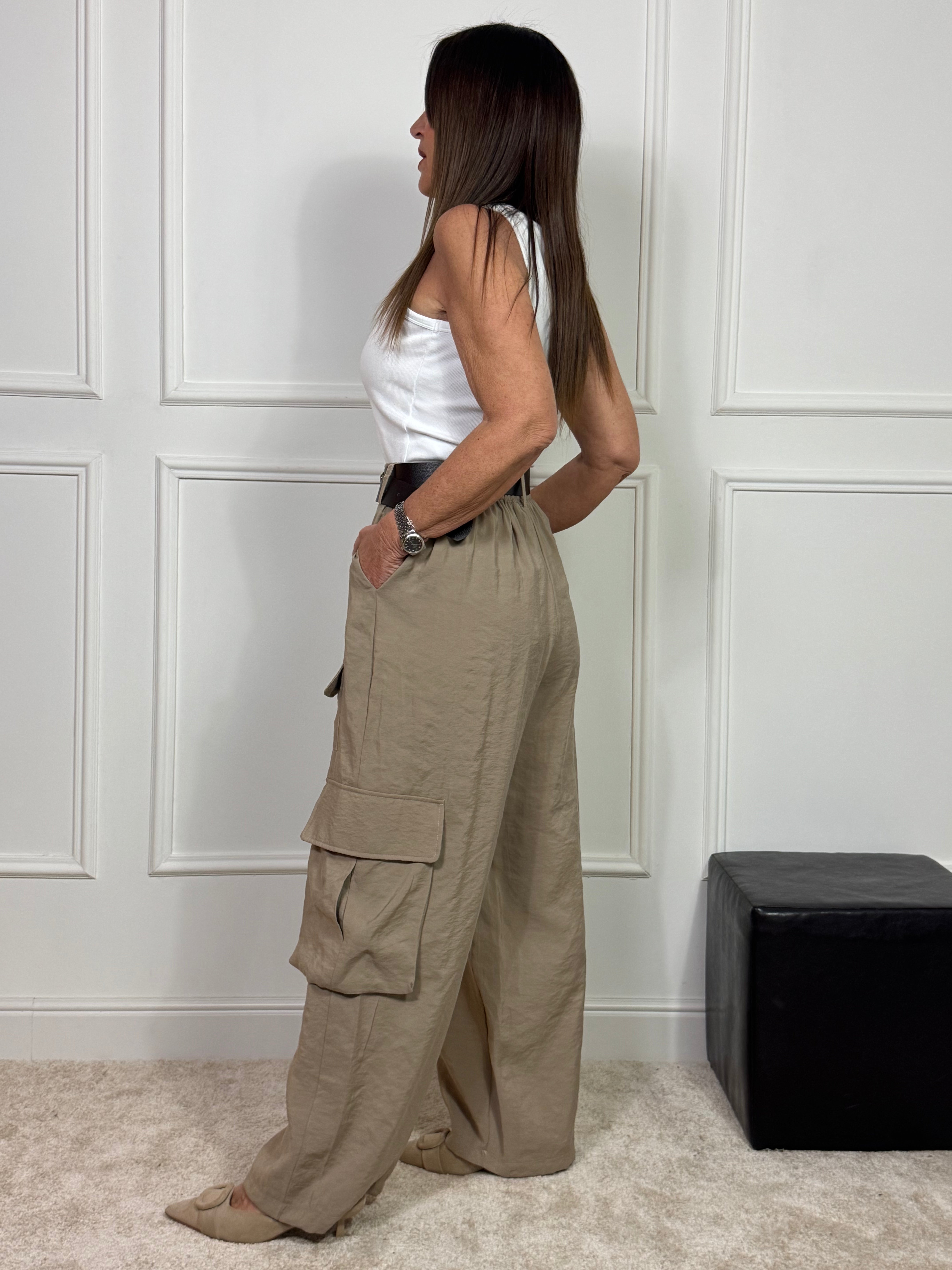 Pantalone Susy Mix CARGO CON CINTURA