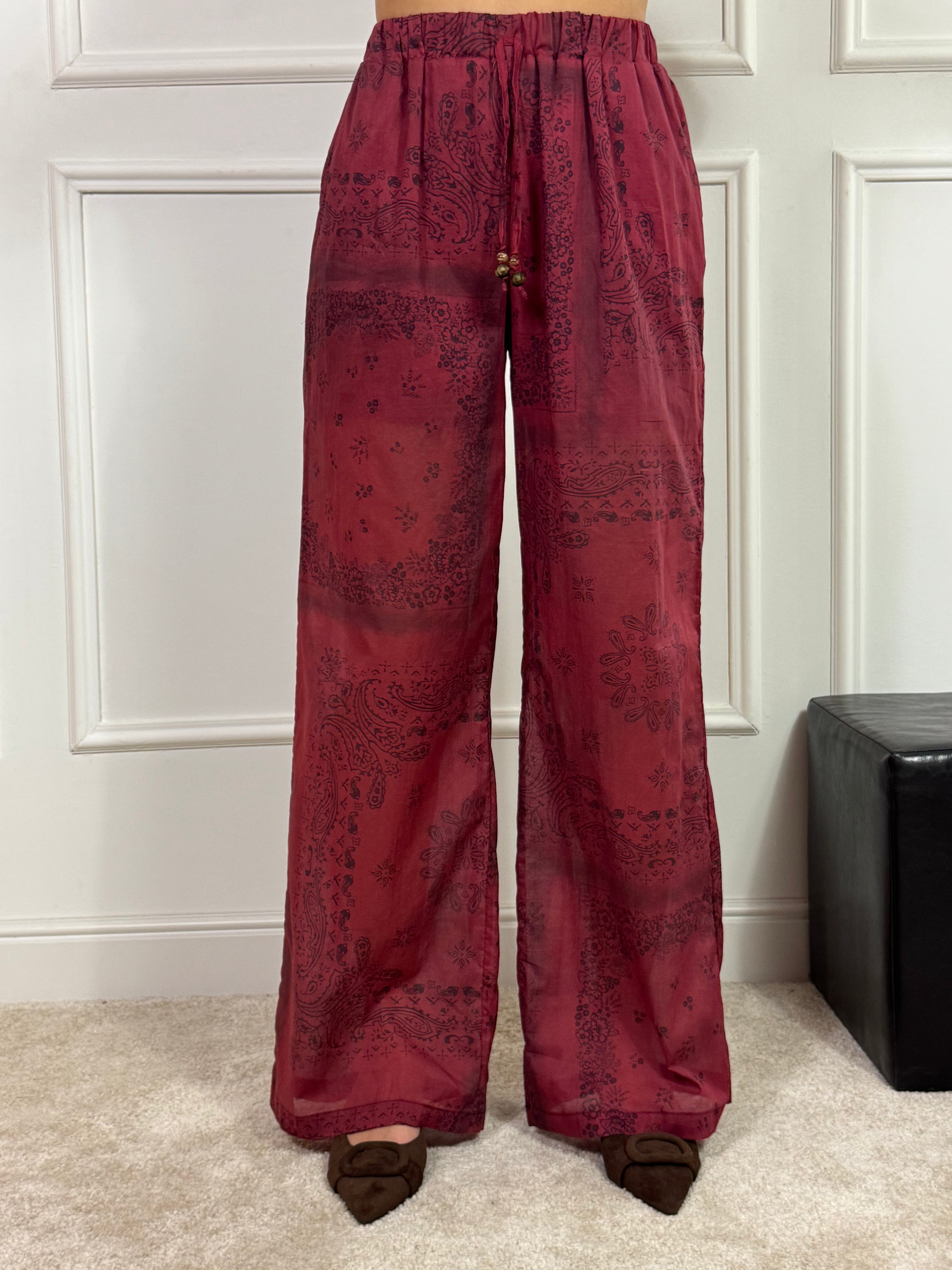 Pantalone Susy Mix IBIZA - ROSSO INDIA