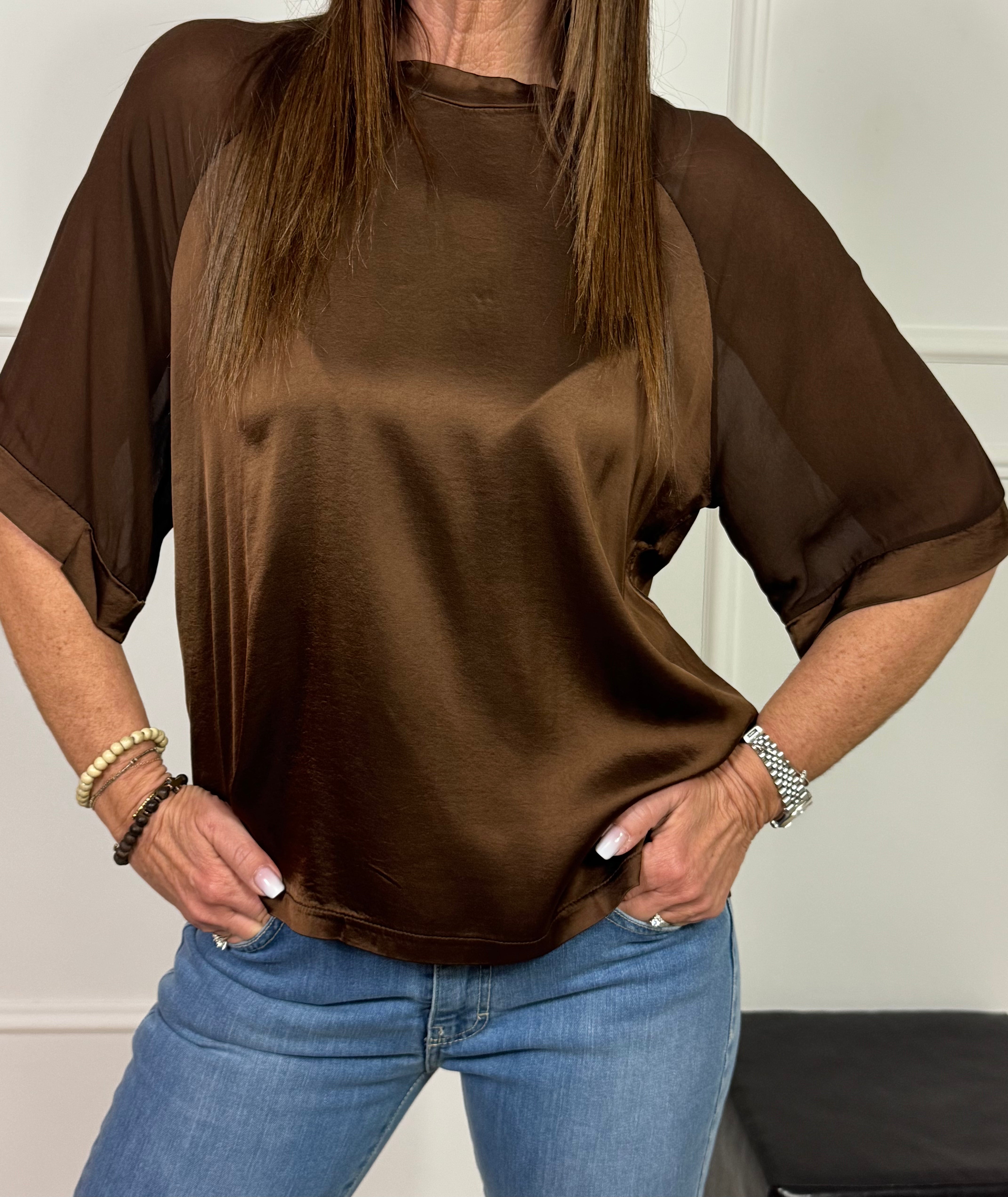 Blusa manica corta Susy Mix in viscosa