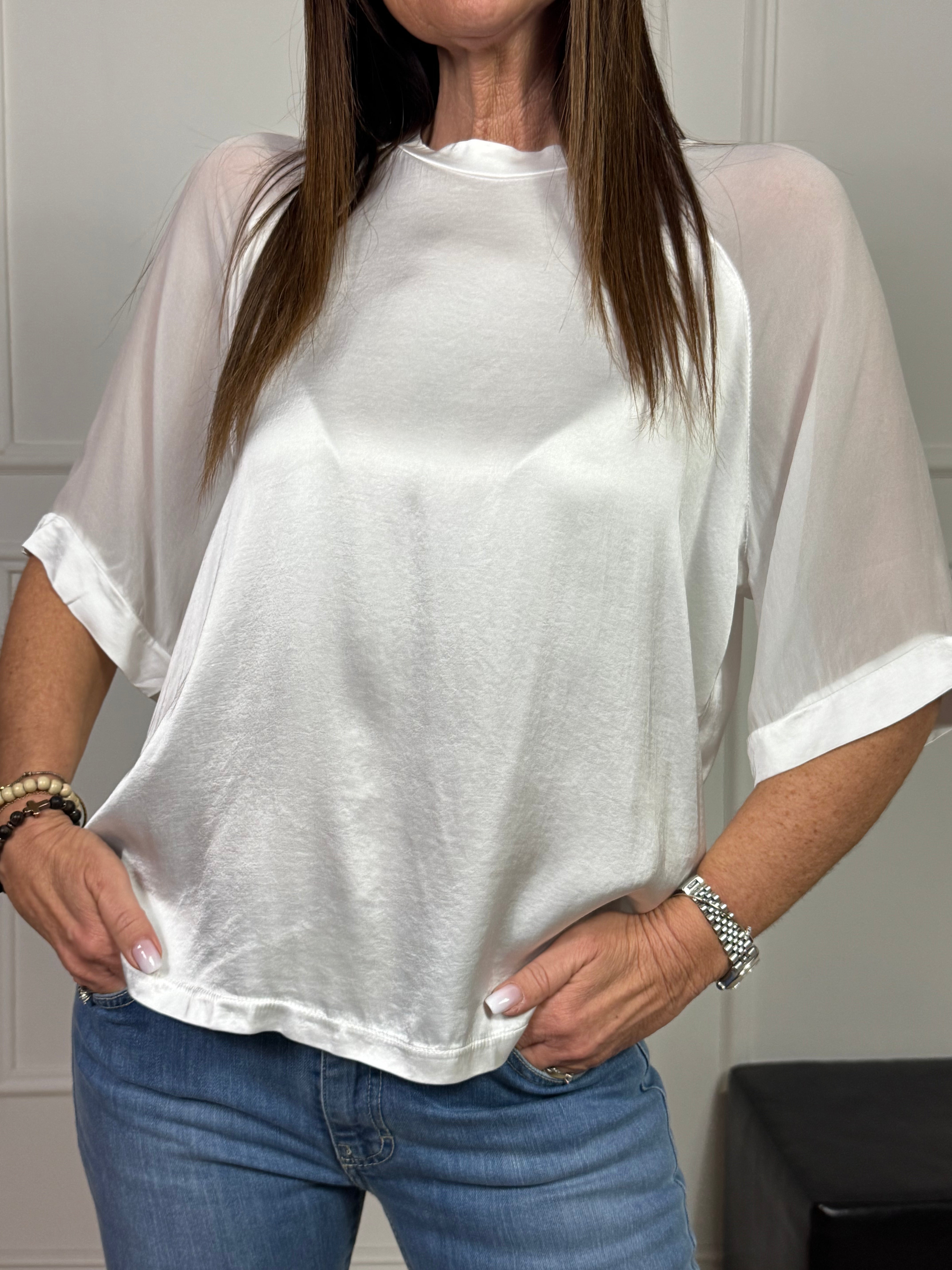 Blusa manica corta Susy Mix in viscosa