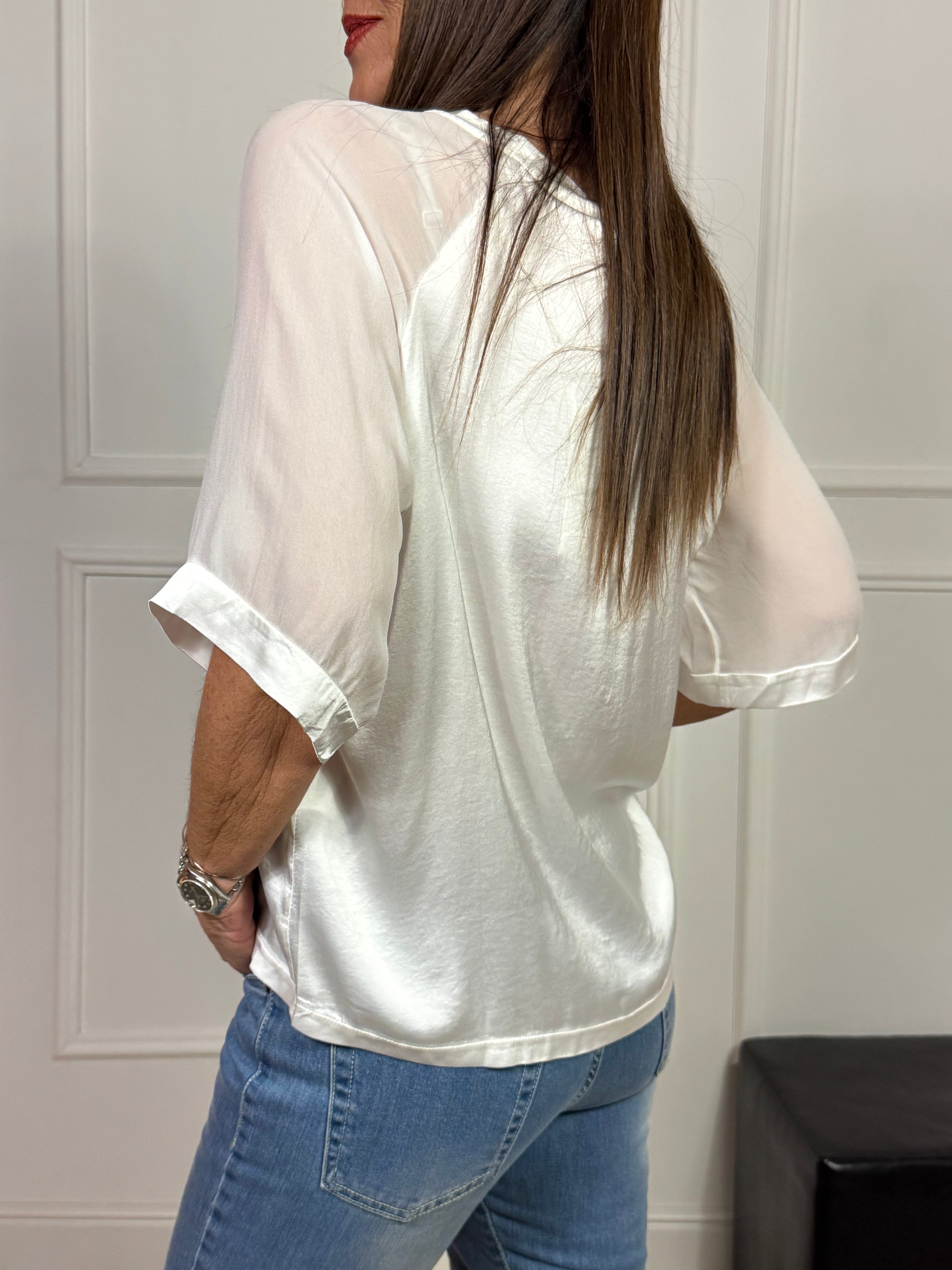 Blusa manica corta Susy Mix in viscosa