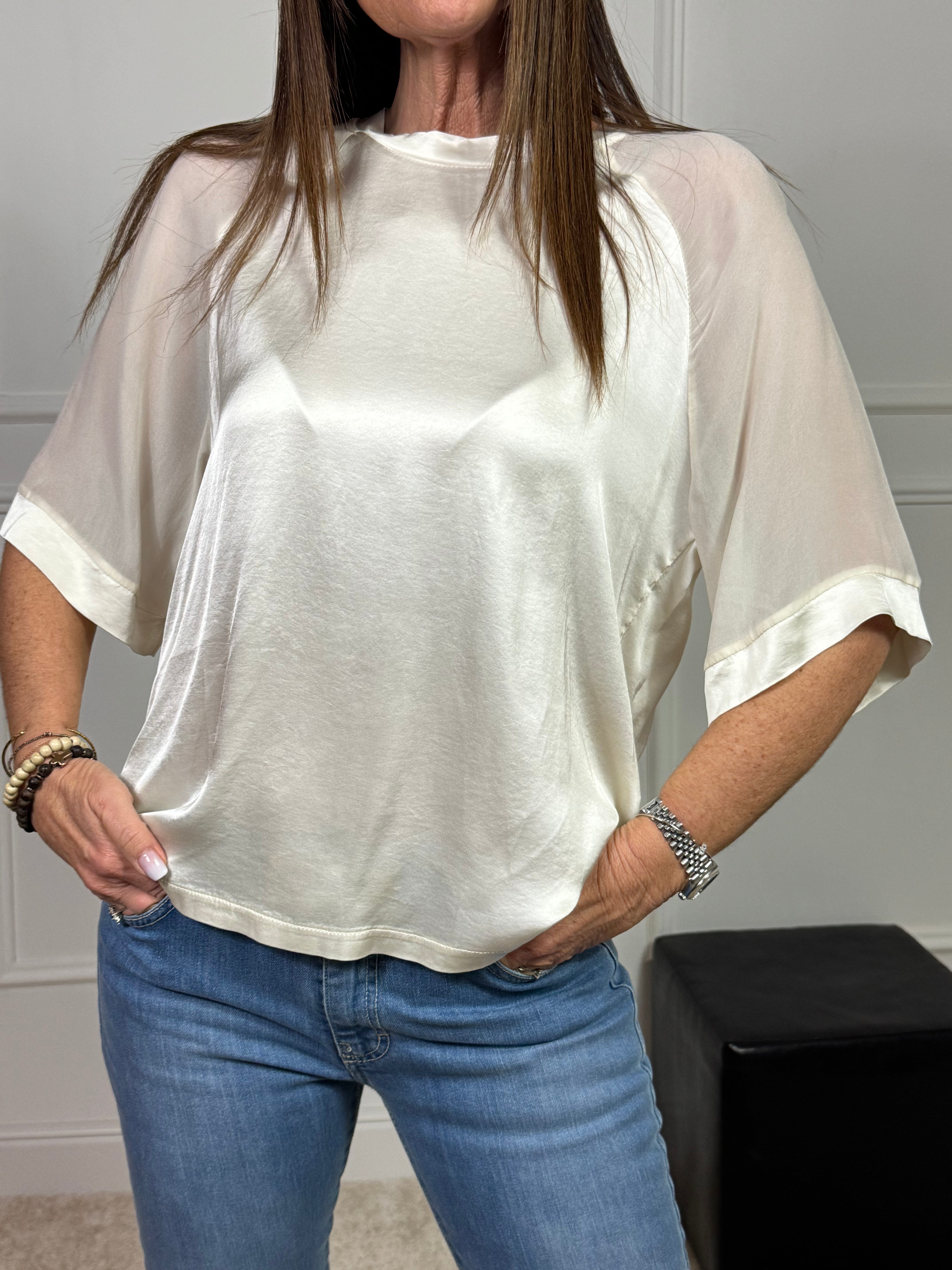 Blusa manica corta Susy Mix in viscosa