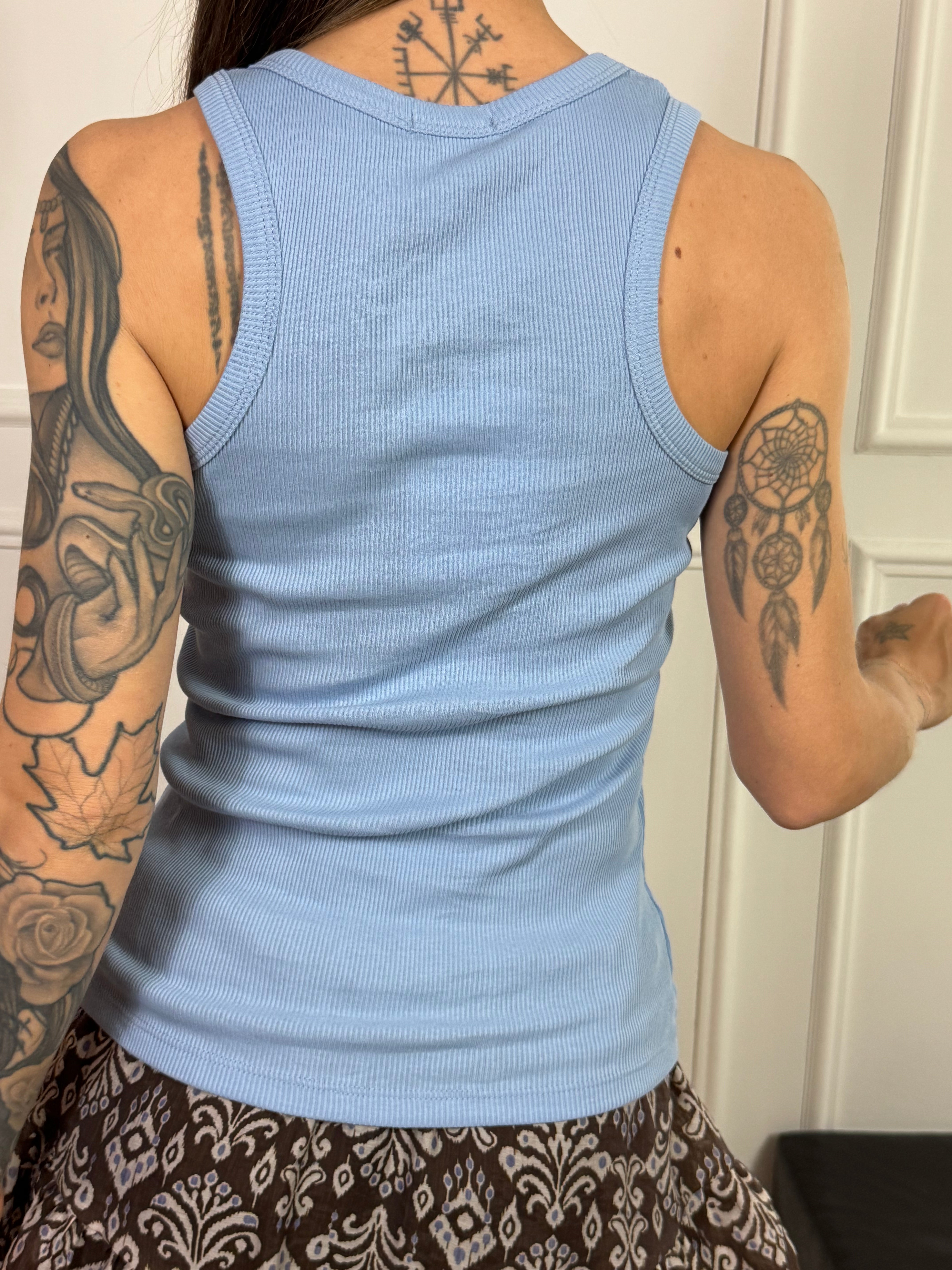 Canotta Susy Mix COSTINE SCOLLO TONDO - AMERICANA - TINTA UNITA