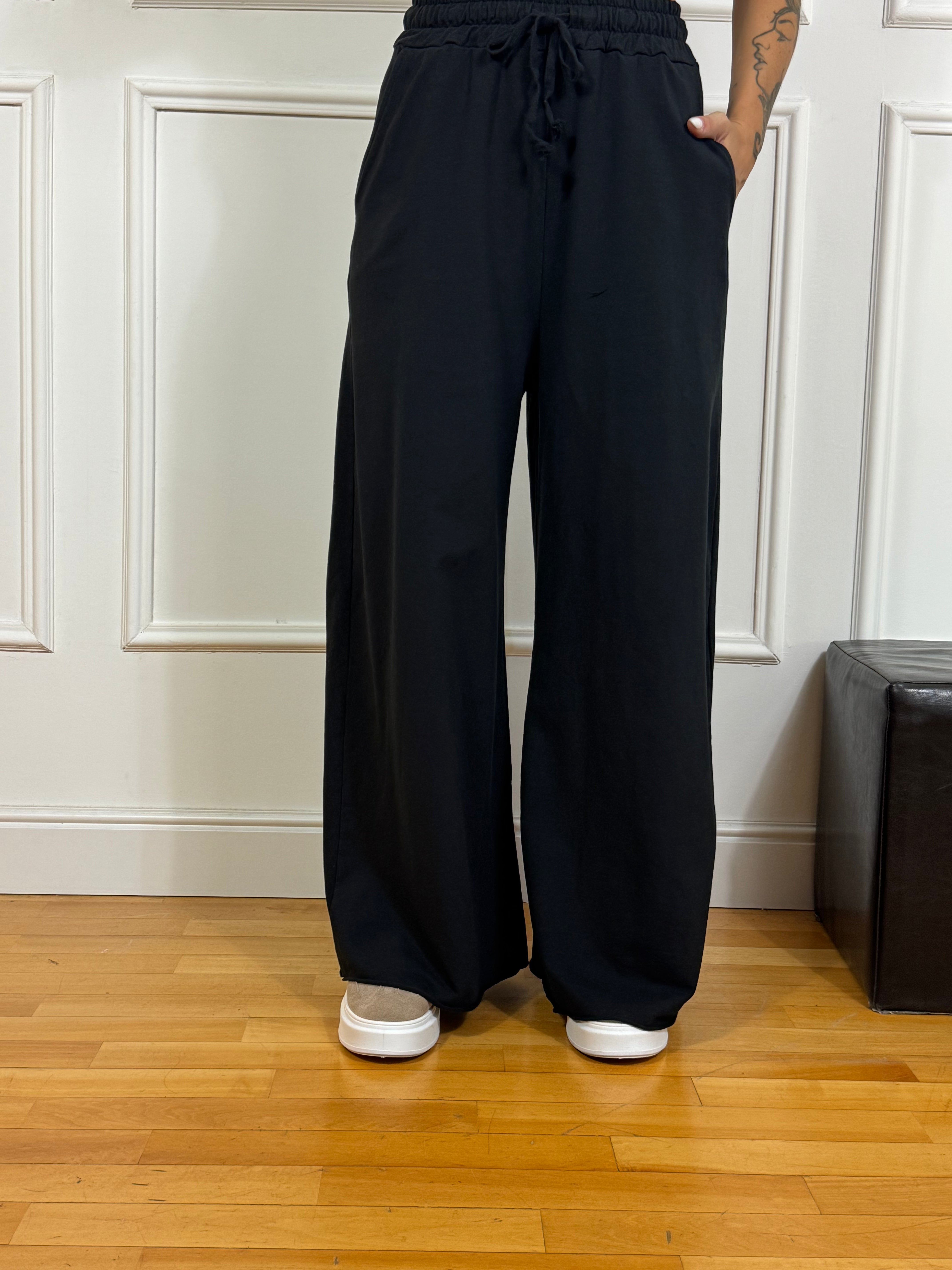Pantalone in felpa garzata Victoria ILMH PALAZZO