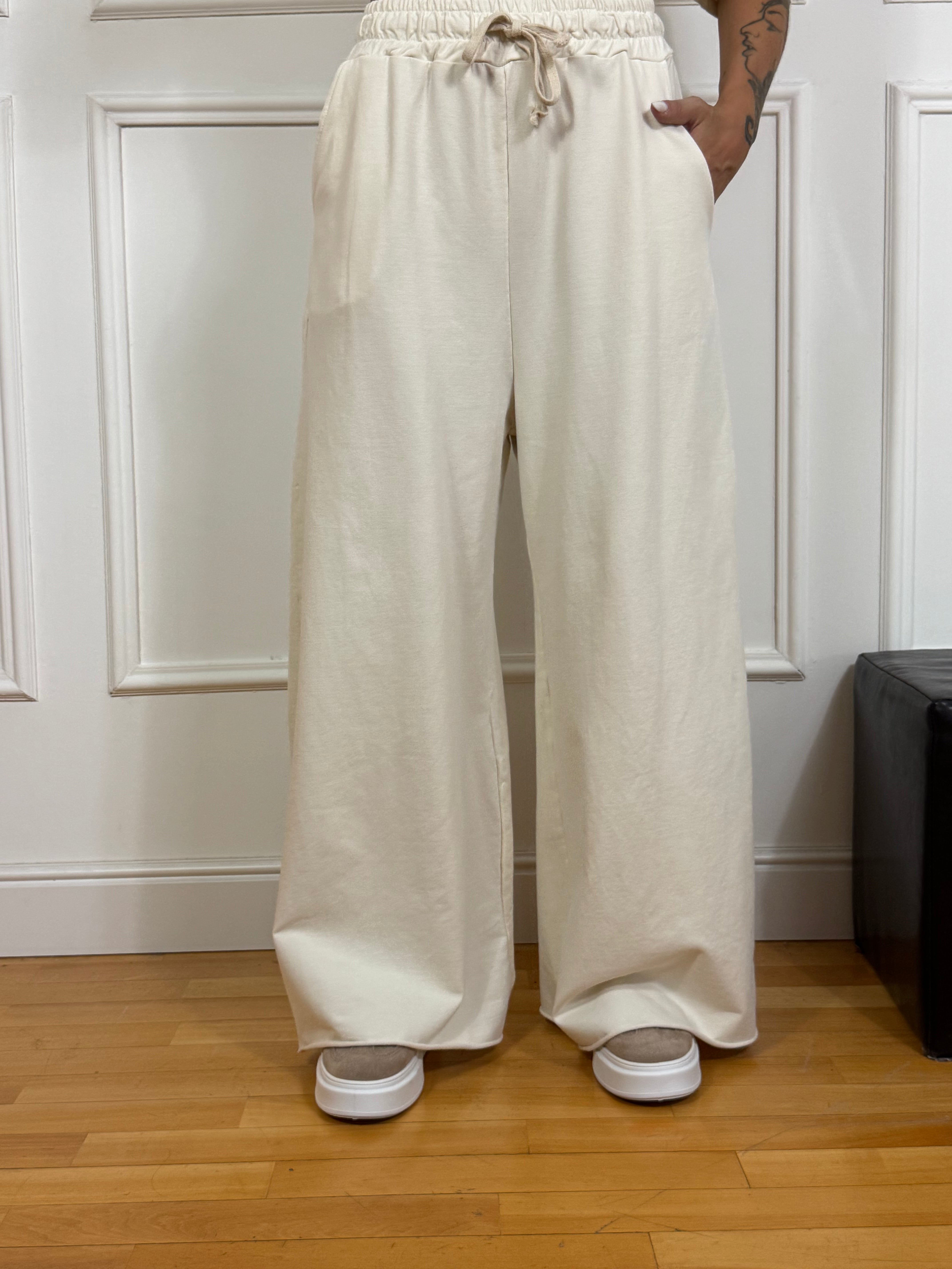 Pantalone in felpa garzata Victoria ILMH PALAZZO