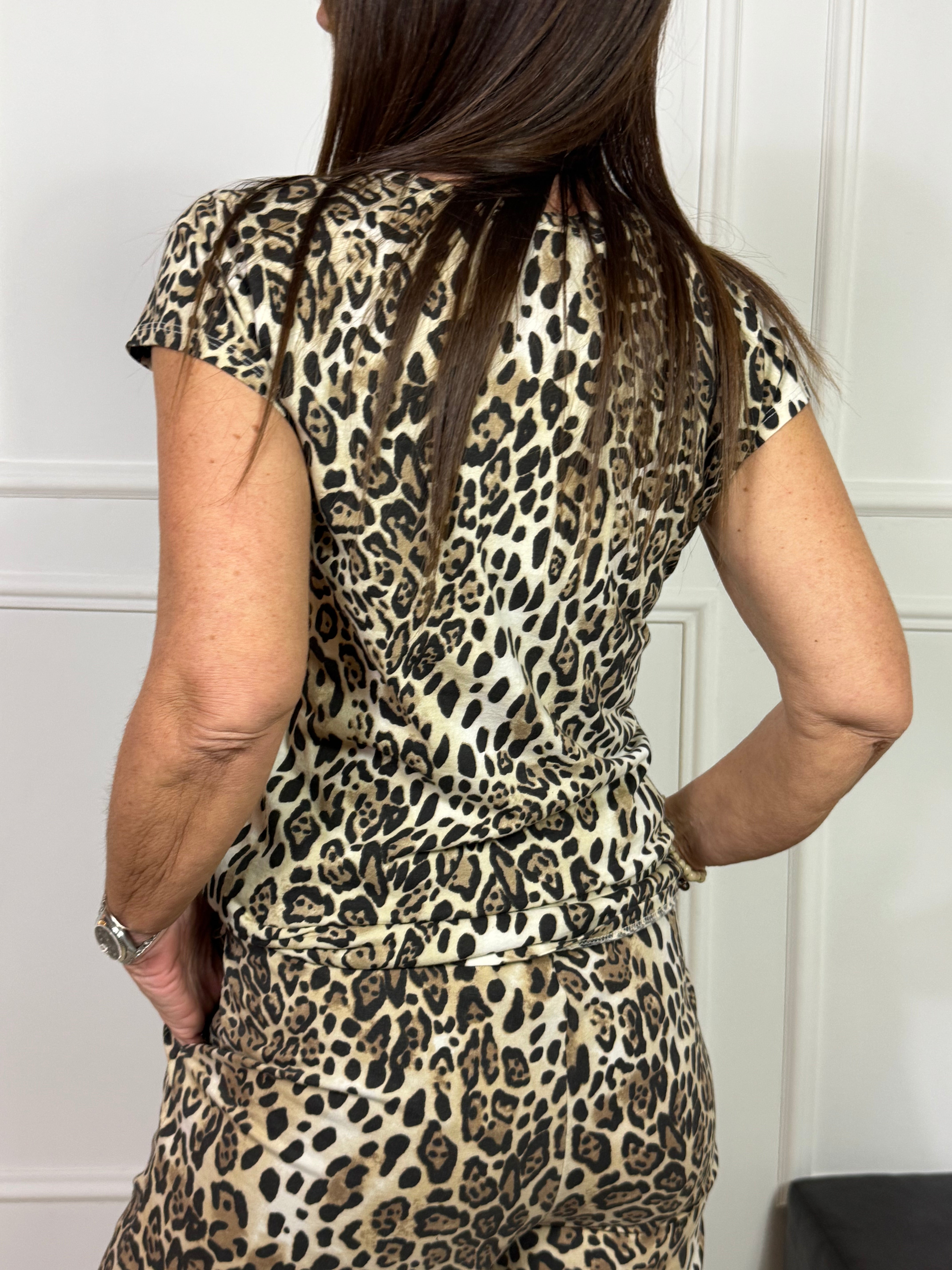 T-SHIRT SFIANCATA Susy Mix fantasia LEOPARDATA