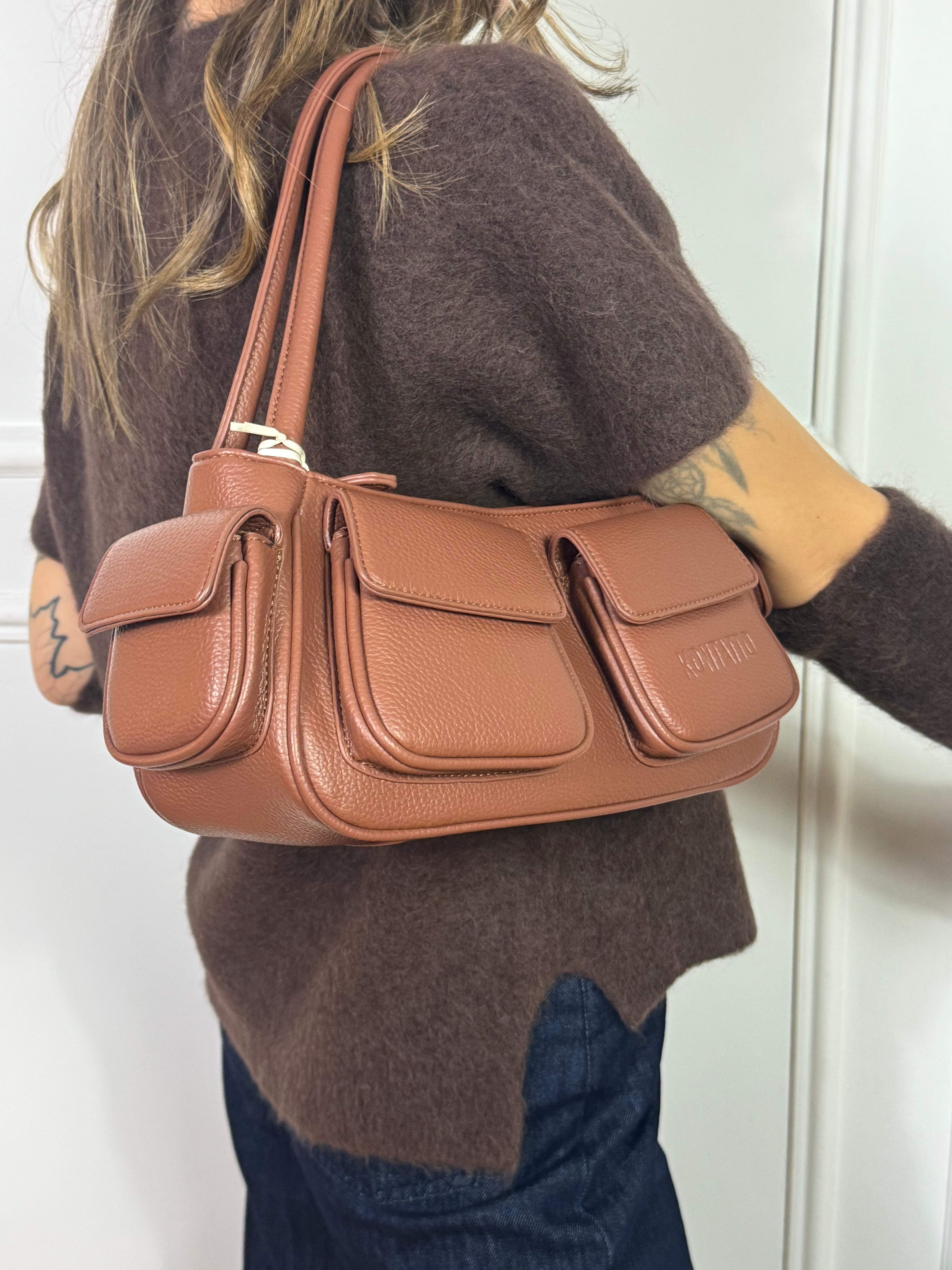 Borsa in ecopelle Kontatto BAGUETTE CARGO