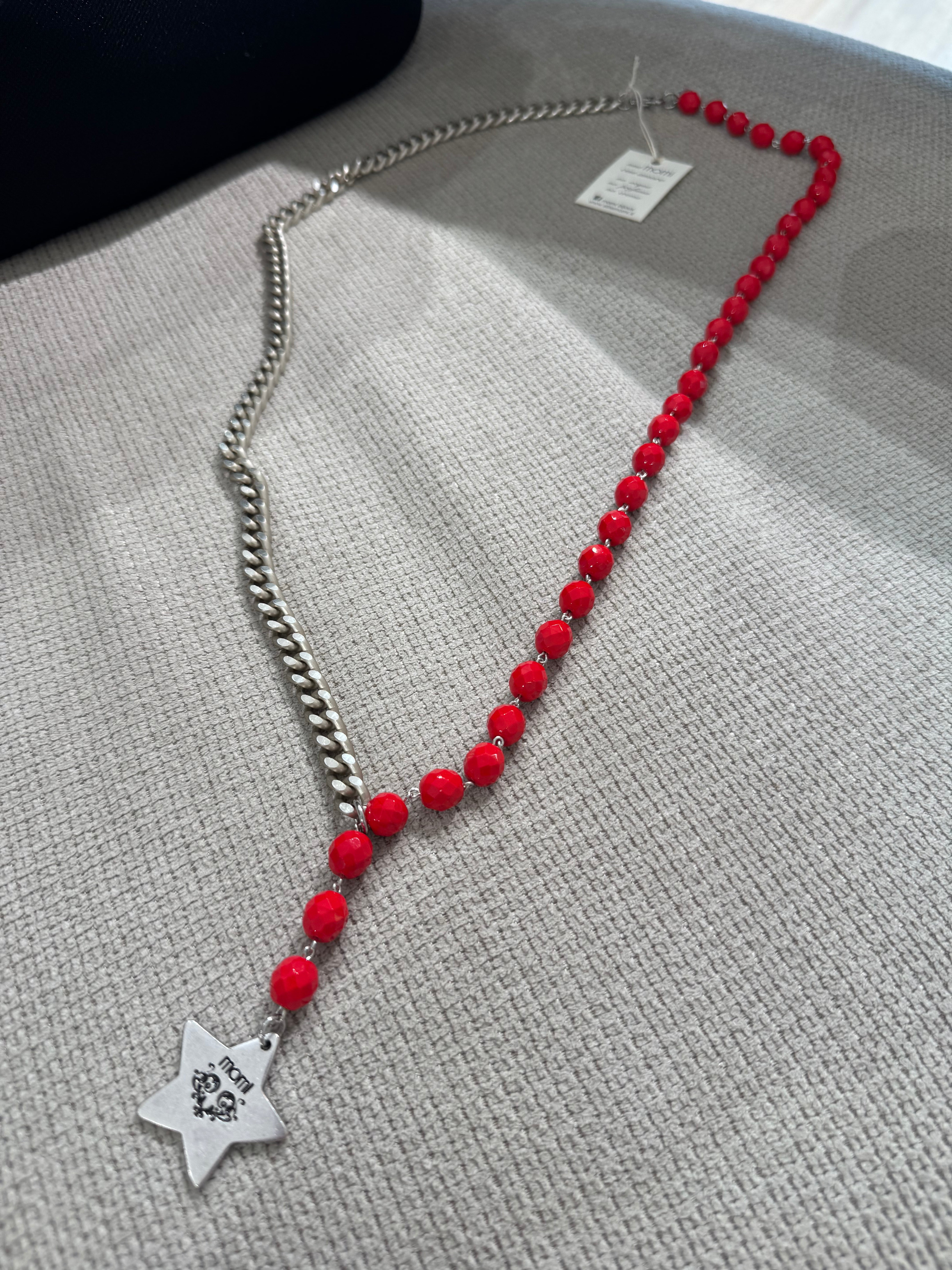 Collana Momi FRANCESCA LUNGA - catena ARGENTO - ciondolo STELLA