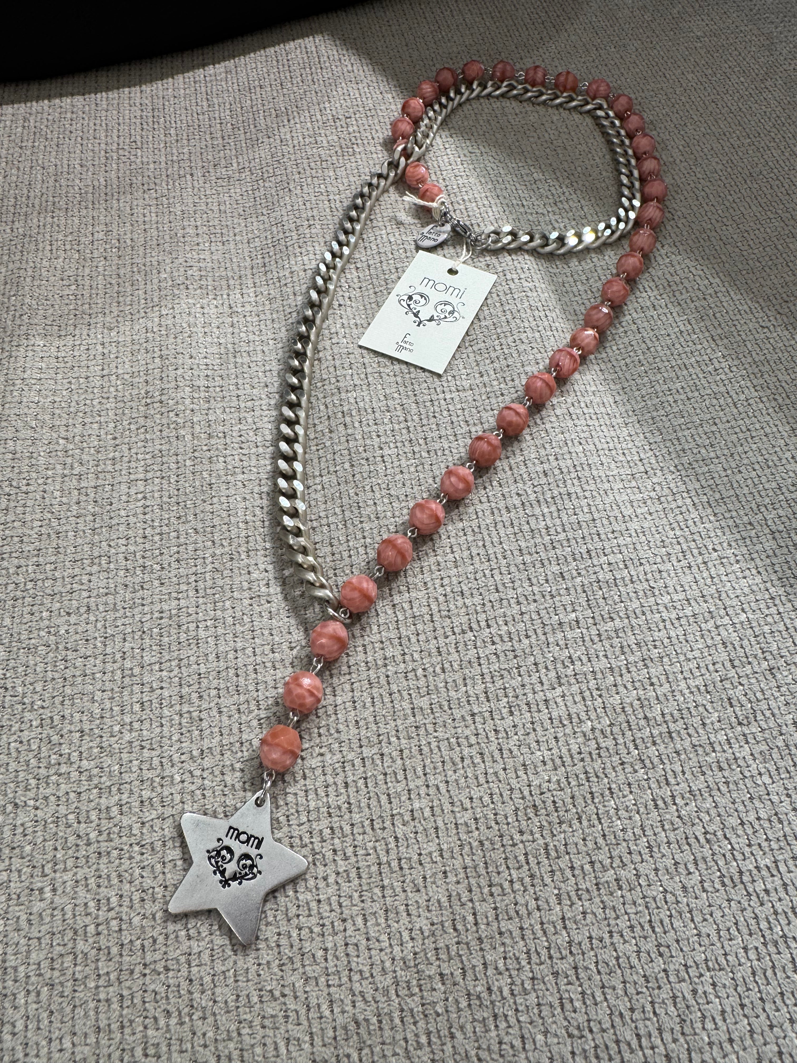 Collana Momi FRANCESCA LUNGA - catena ARGENTO - ciondolo STELLA