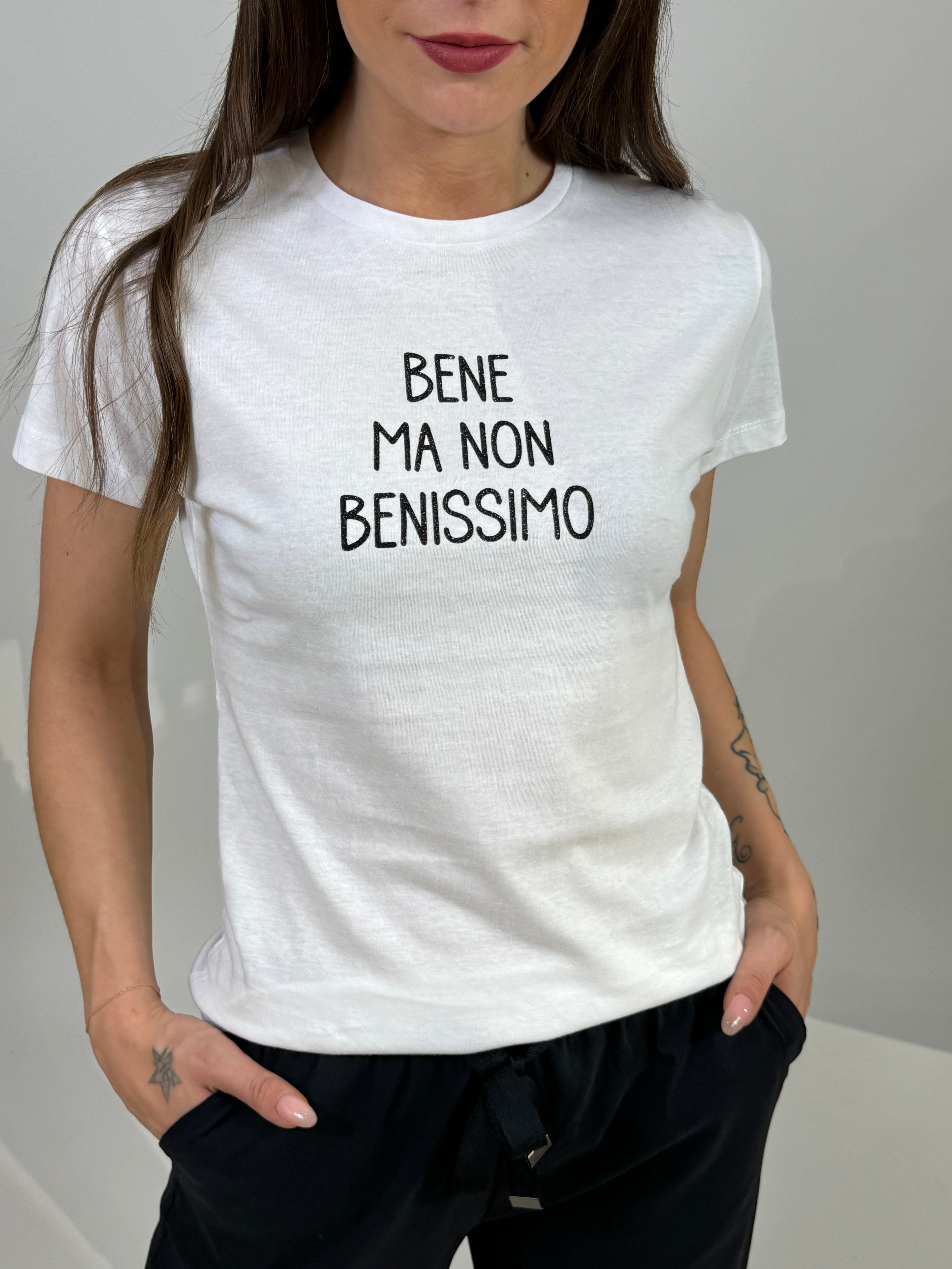 T-shirt in cotone sfiancata Susy Mix BENE MA NON BENISSIMO