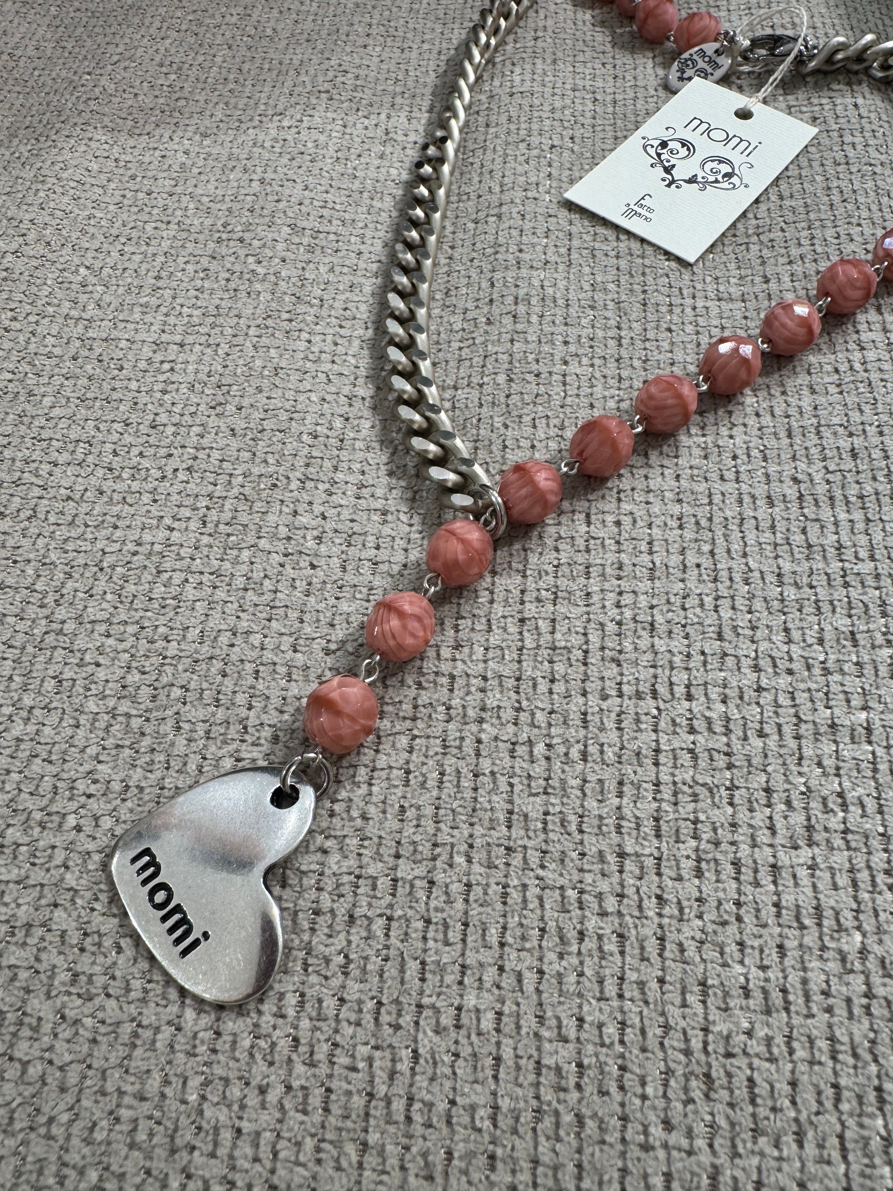 Collana Momi FRANCESCA LUNGA - catena ARGENTO - ciondolo CUORE