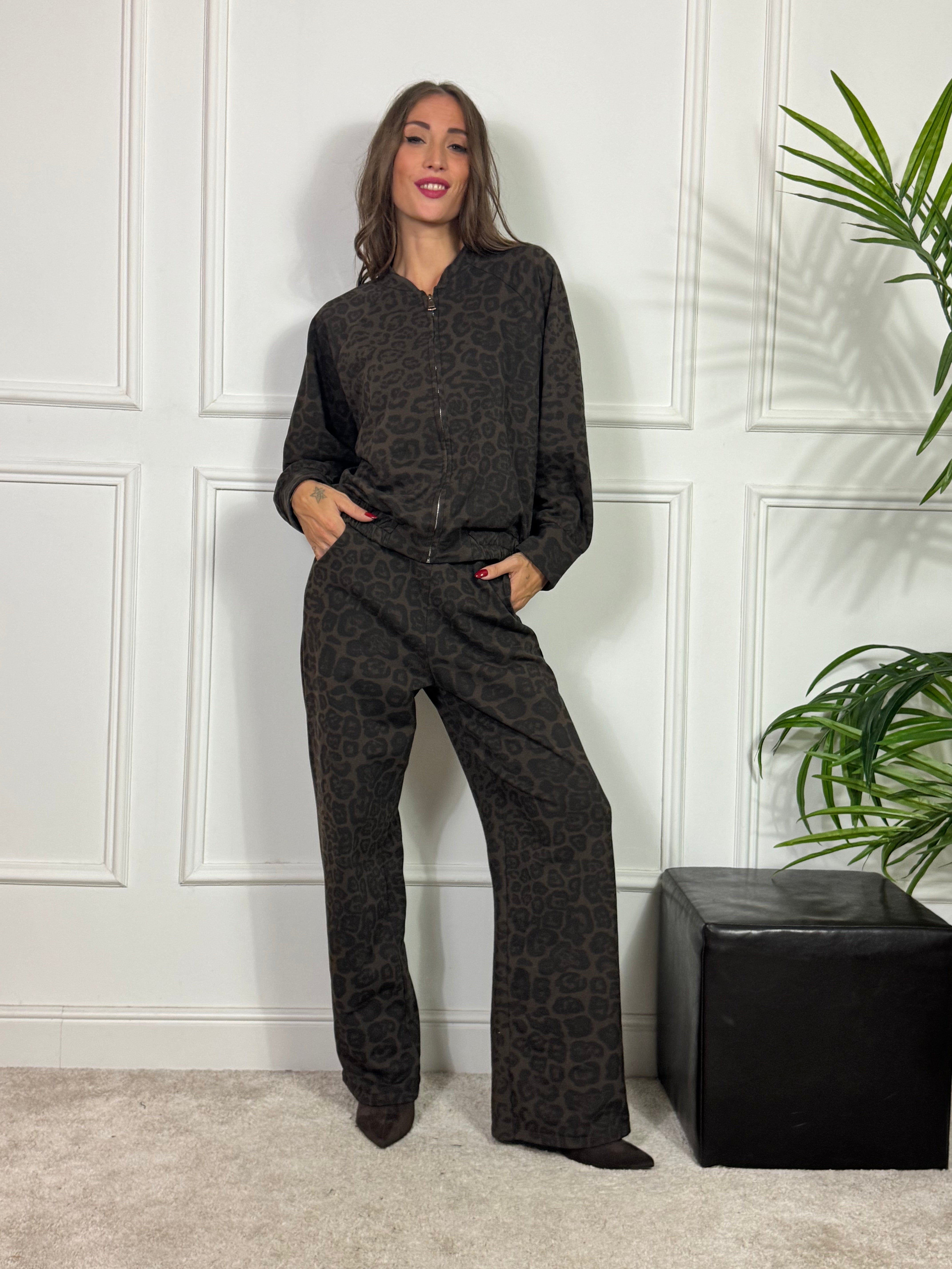 PANTALONE TUTA PALAZZO Susy Mix fantasia MACULATA