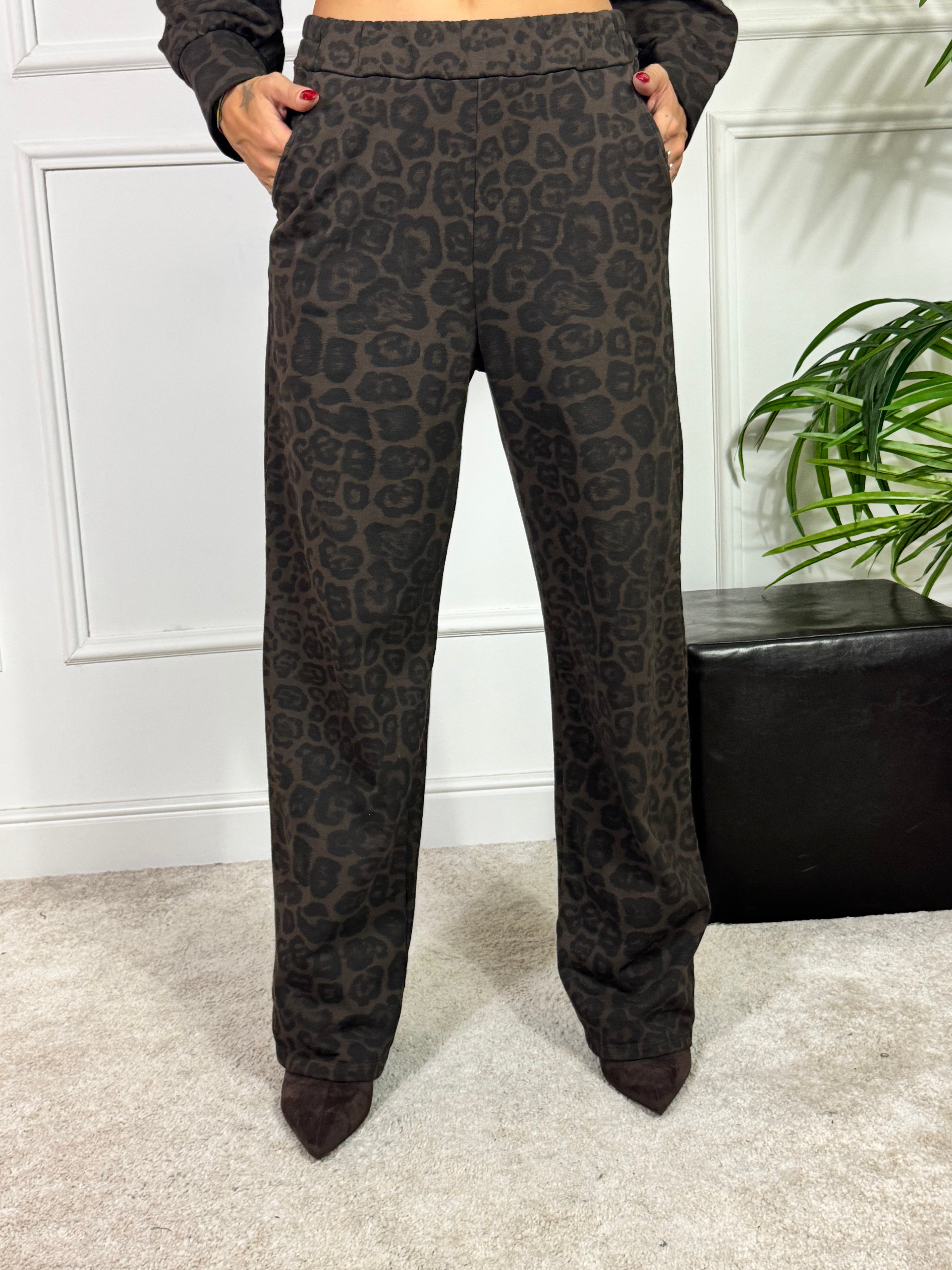 PANTALONE TUTA PALAZZO Susy Mix fantasia MACULATA