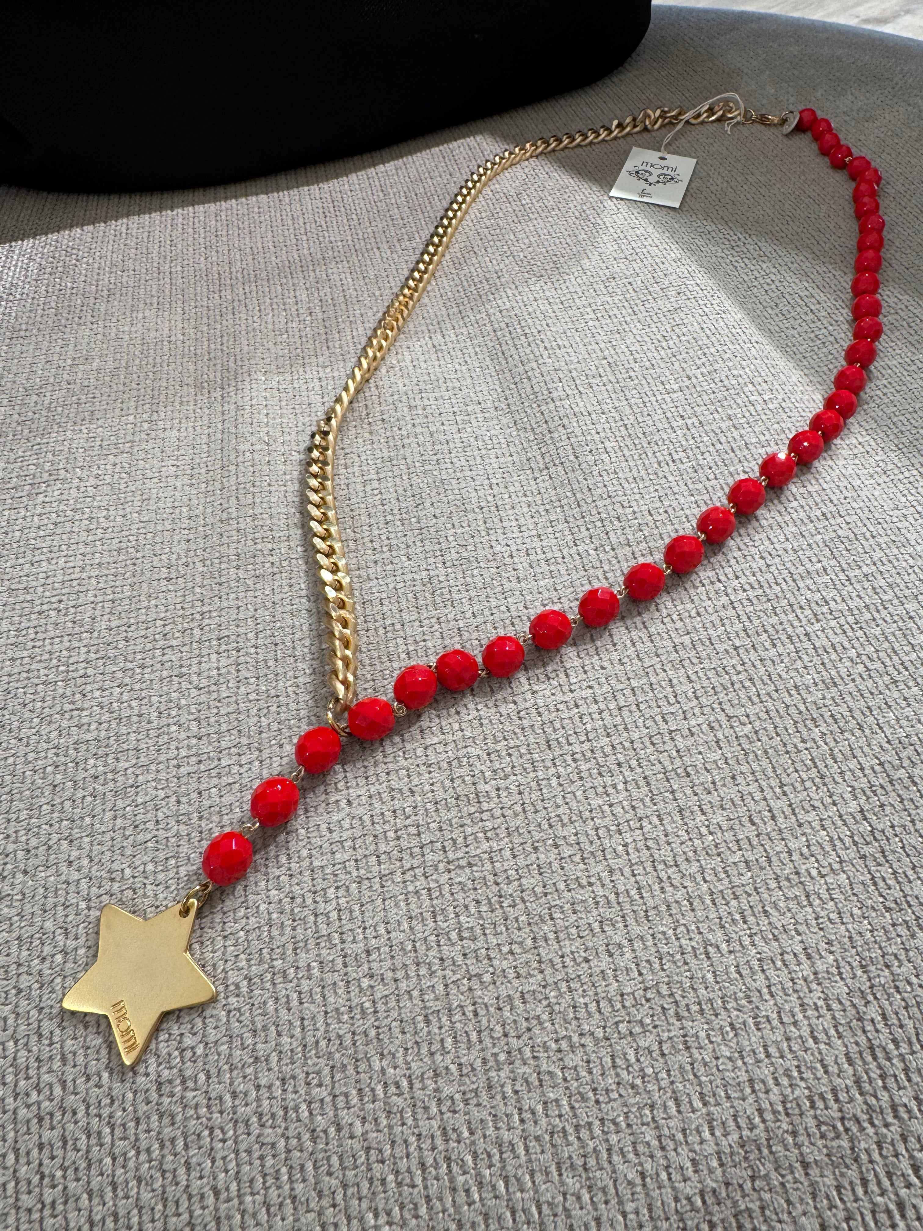 Collana Momi FRANCESCA LUNGA - catena ORO - ciondolo STELLA