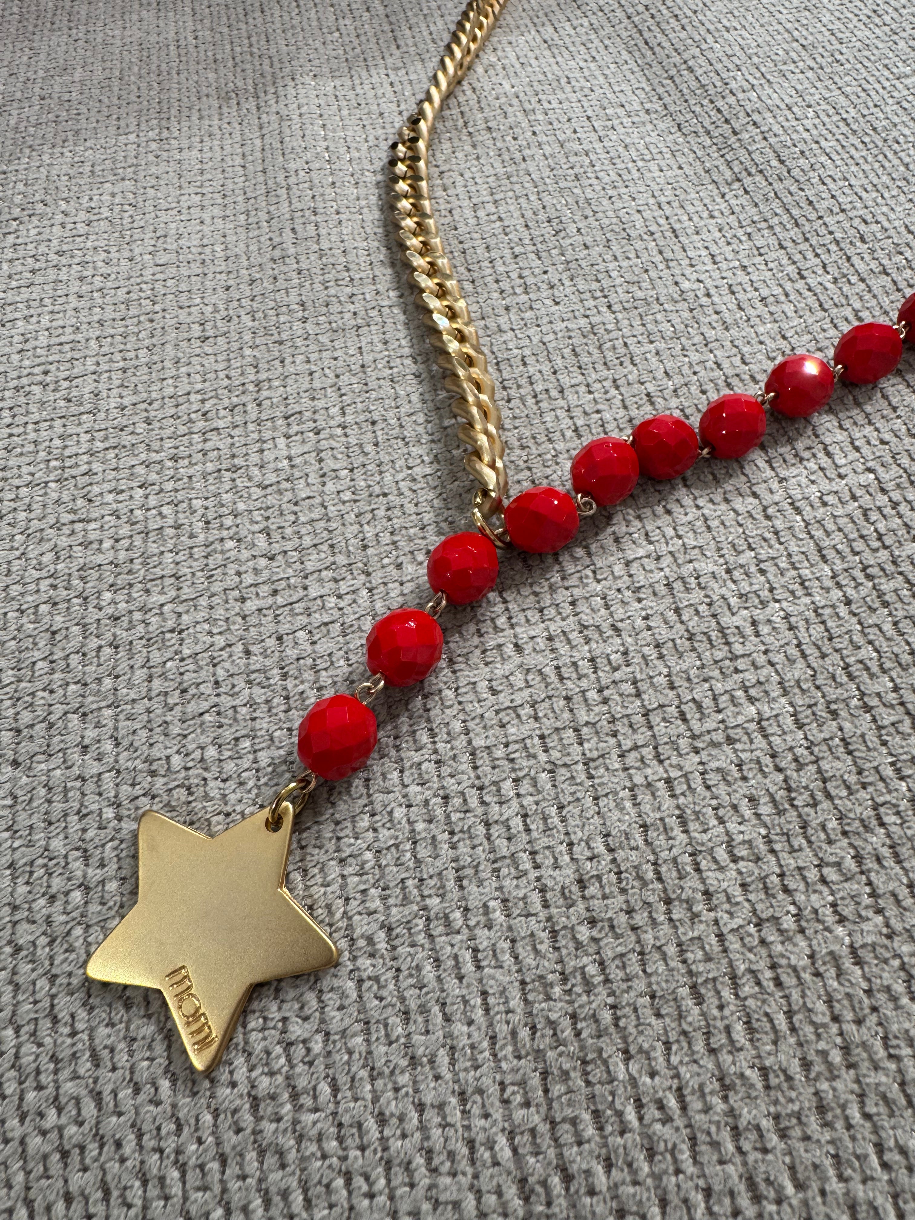 Collana Momi FRANCESCA LUNGA - catena ORO - ciondolo STELLA