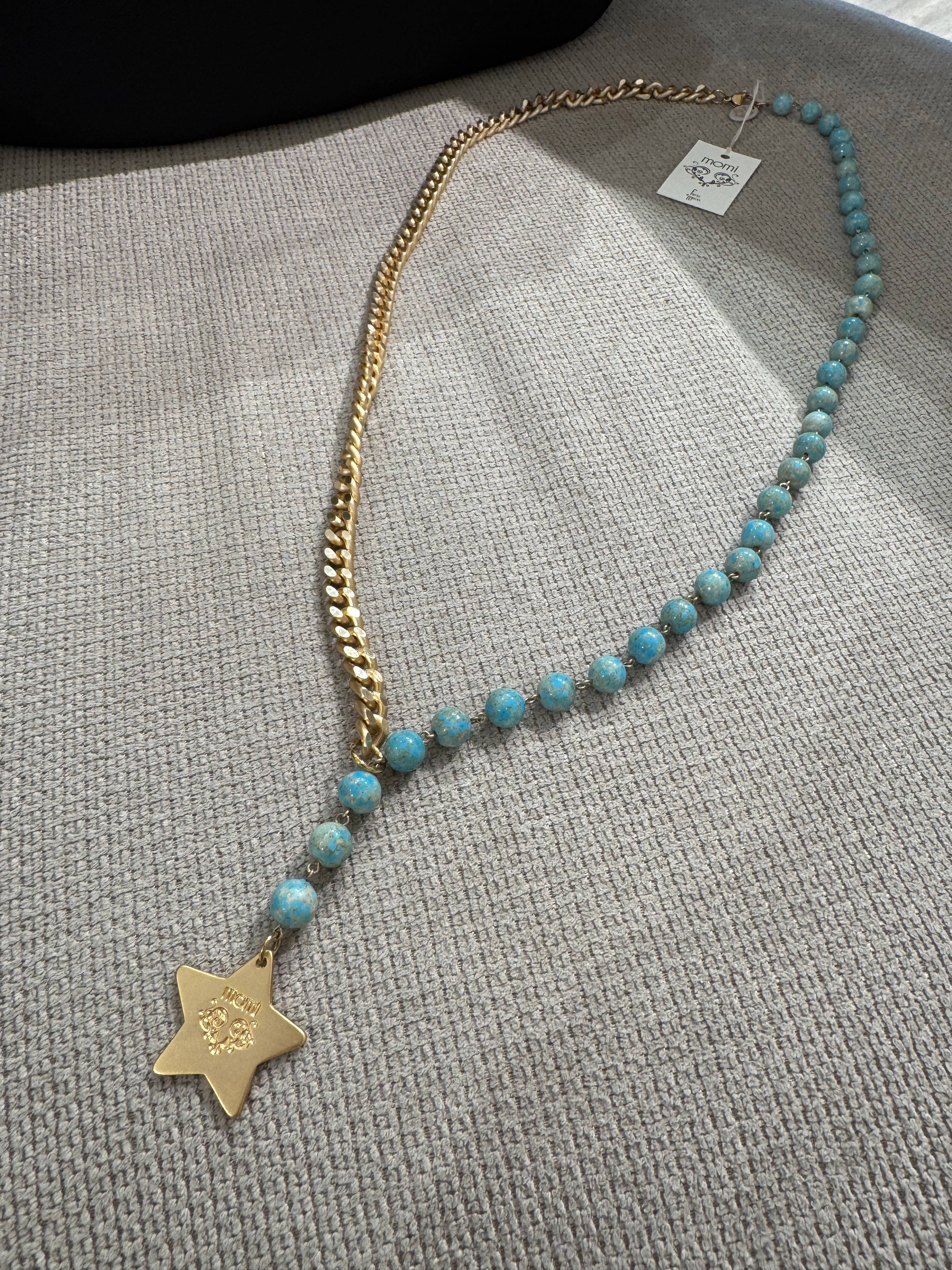 Collana Momi FRANCESCA LUNGA - catena ORO - ciondolo STELLA