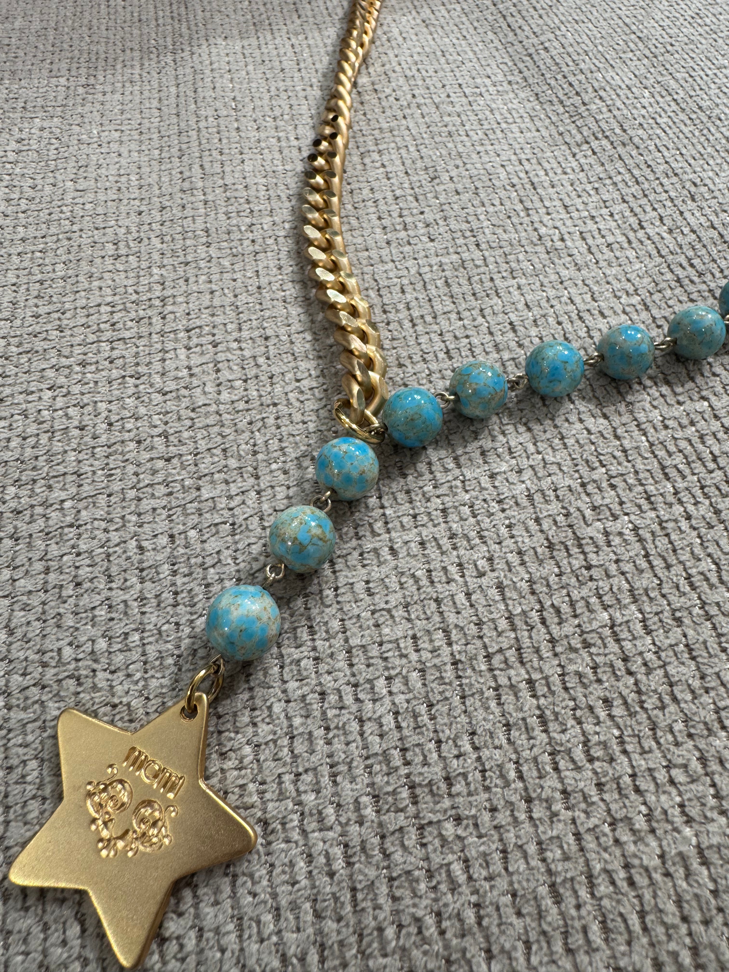 Collana Momi FRANCESCA LUNGA - catena ORO - ciondolo STELLA