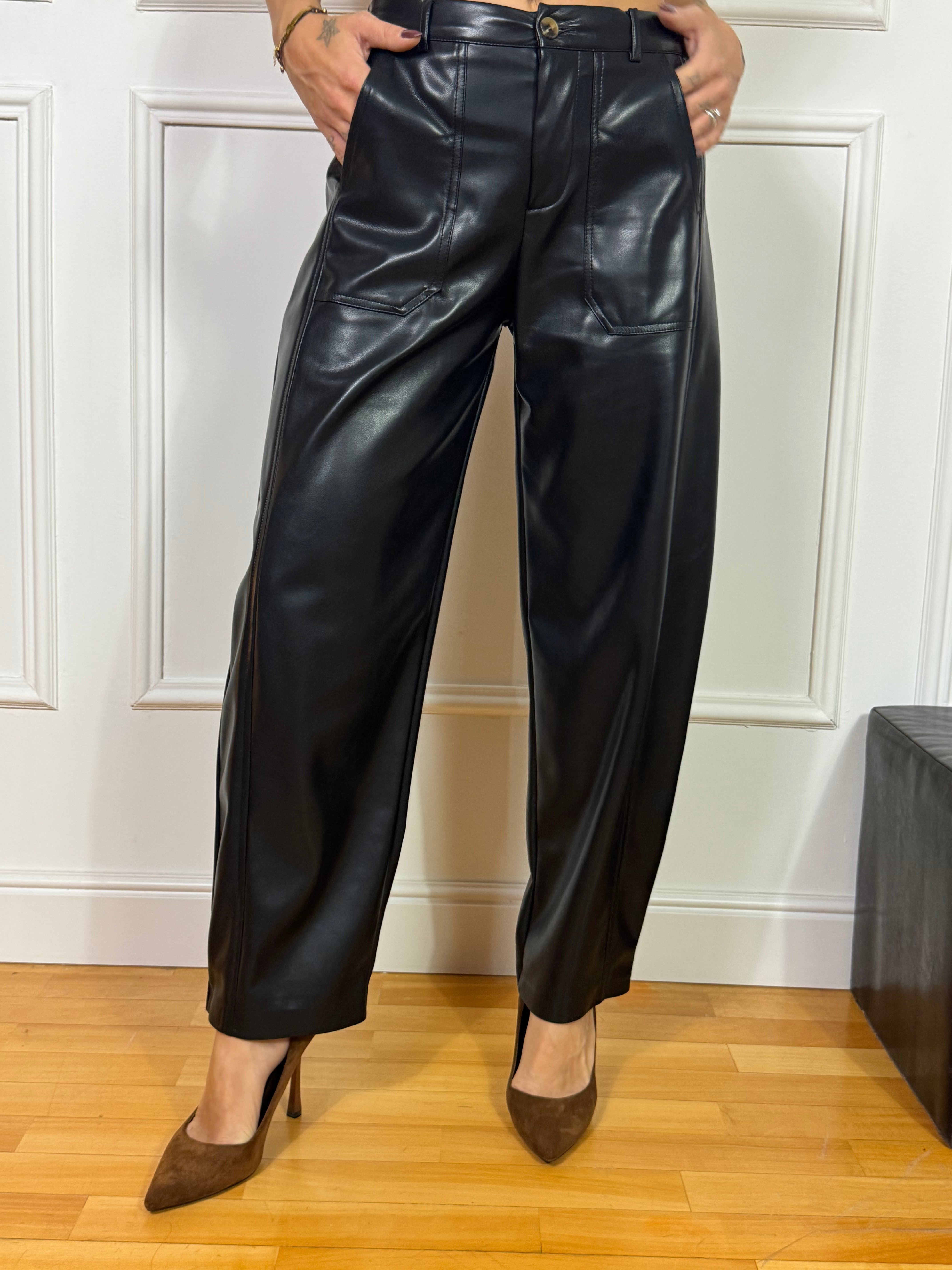 Pantalone in ECOPELLE Susy Mix a OVETTO