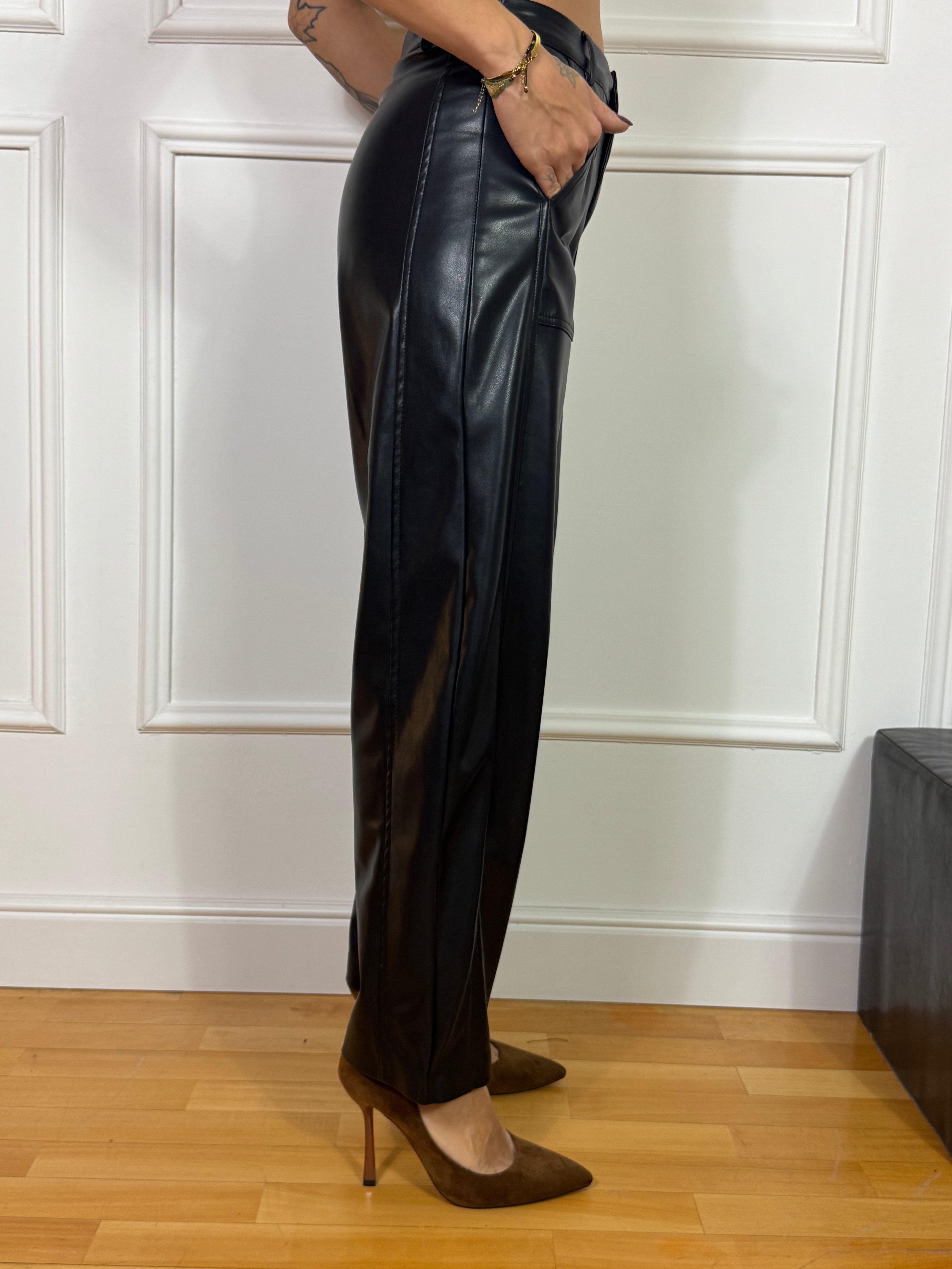 Pantalone in ECOPELLE Susy Mix a OVETTO