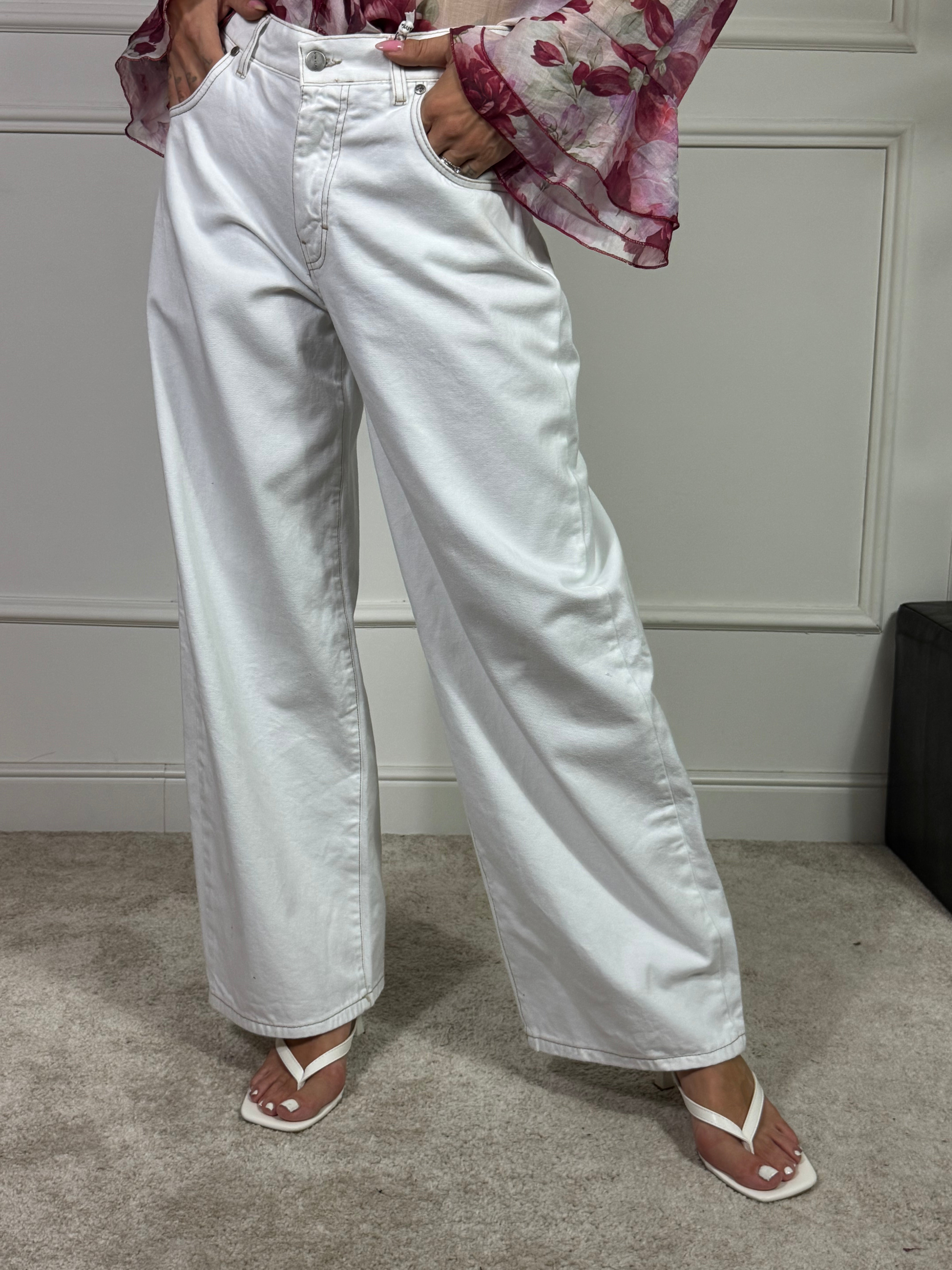 Jeans Susy Mix BIANCO CUCITURE MARRONI
