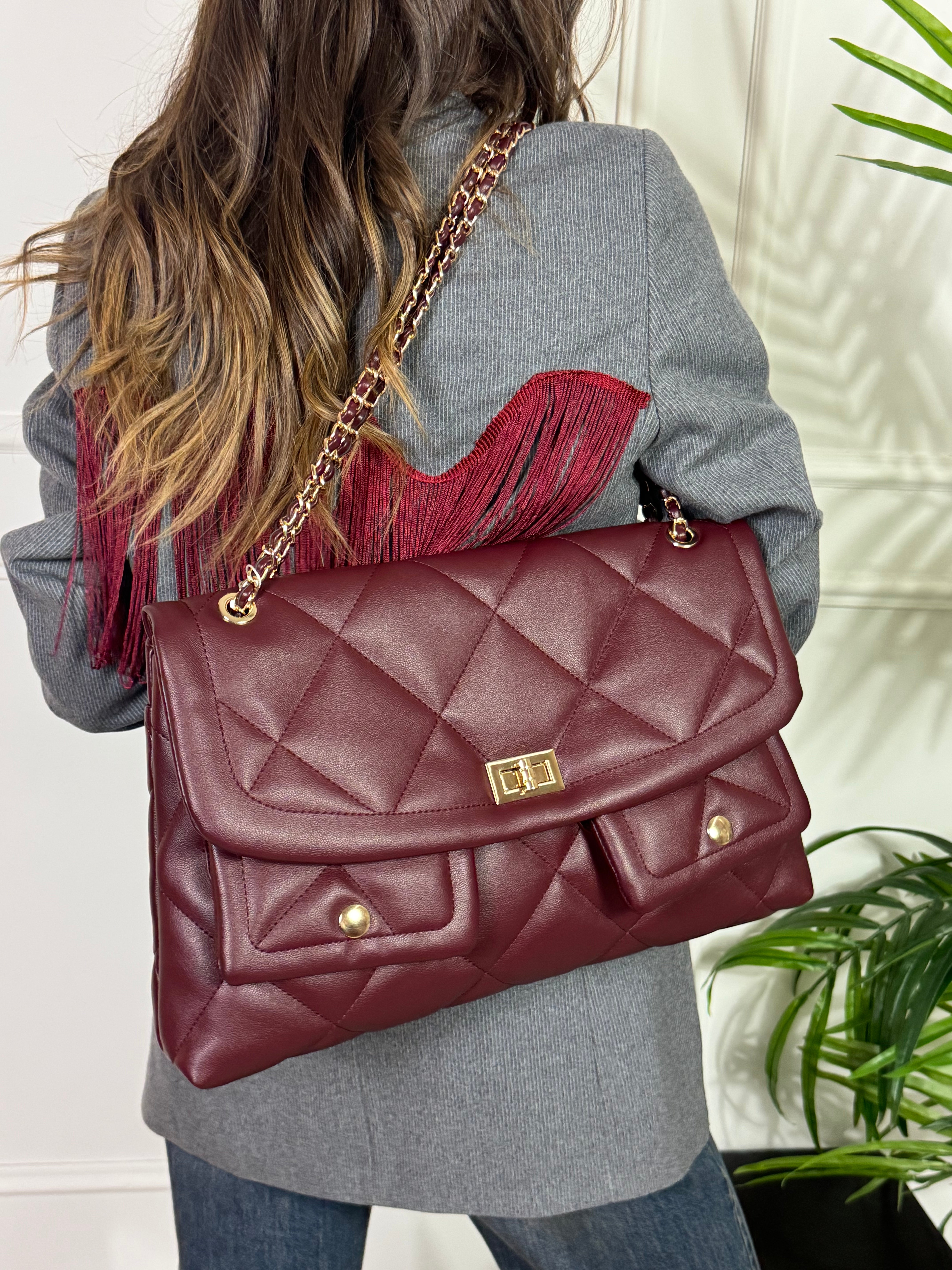 Borsa in ecopelle TRAPUNTATA Susy Mix