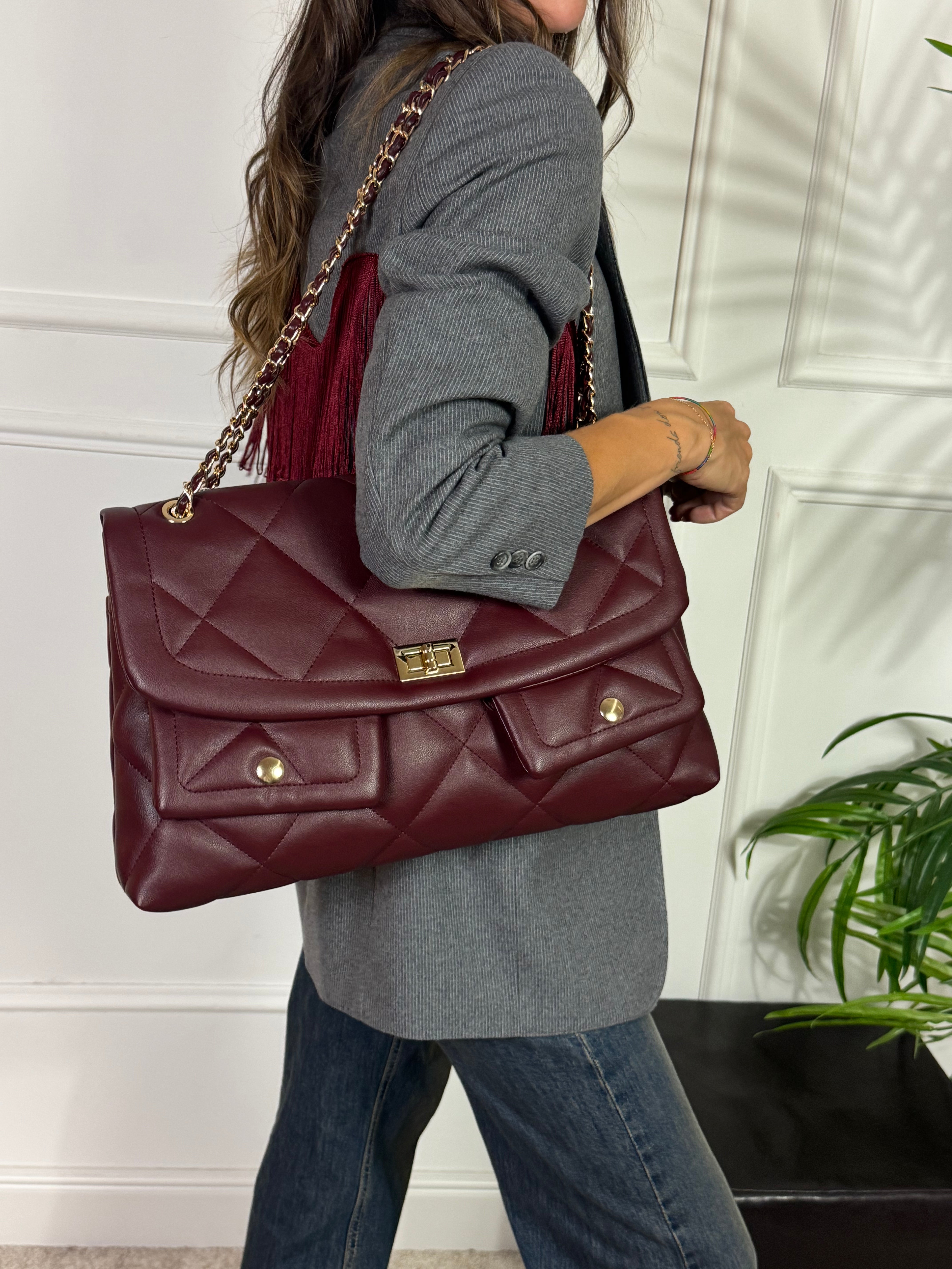Borsa in ecopelle TRAPUNTATA Susy Mix