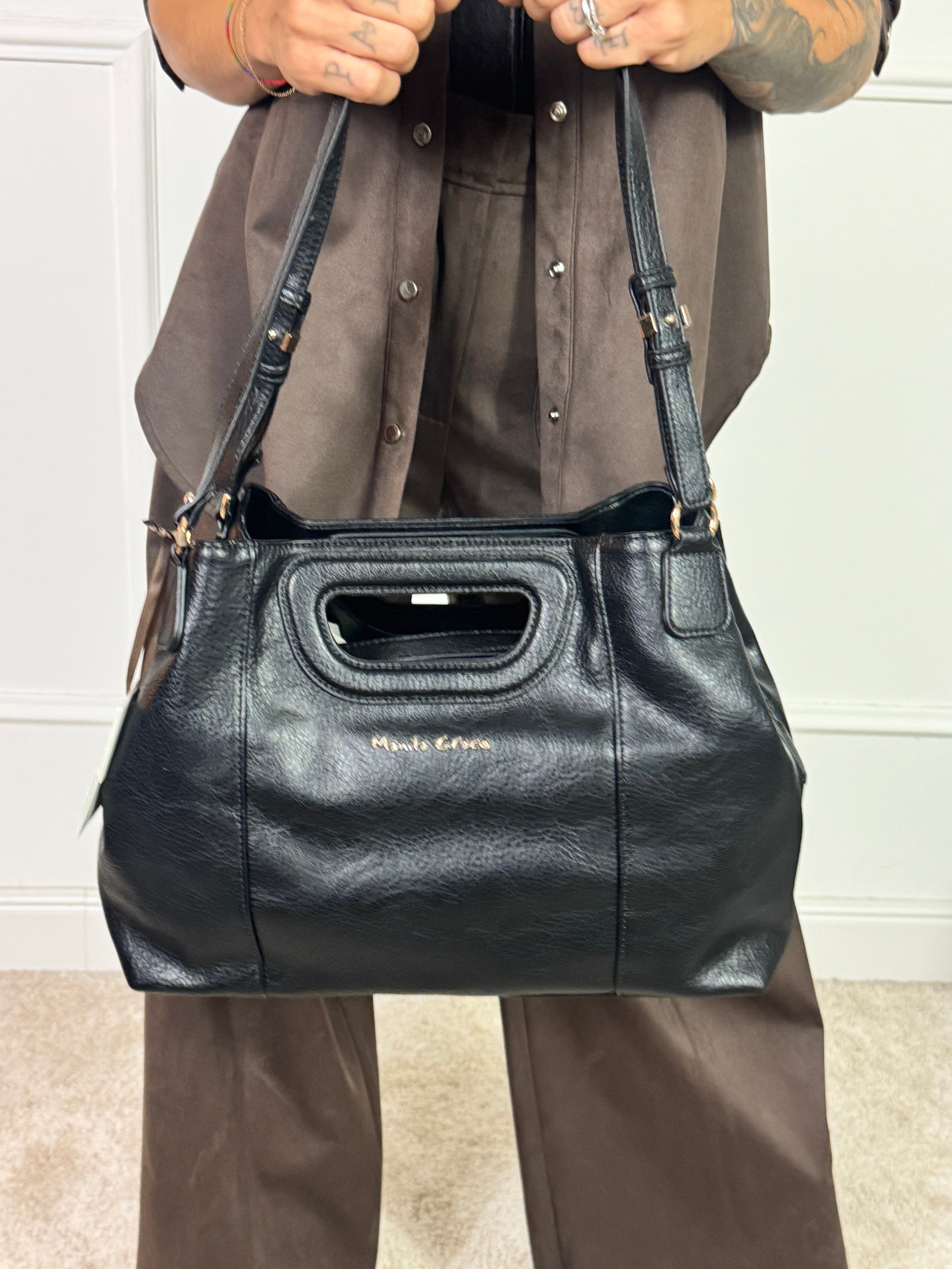 Borsa Manila Grace HAND BAG - MANICO RIGIDO TRE SCOMPARTI