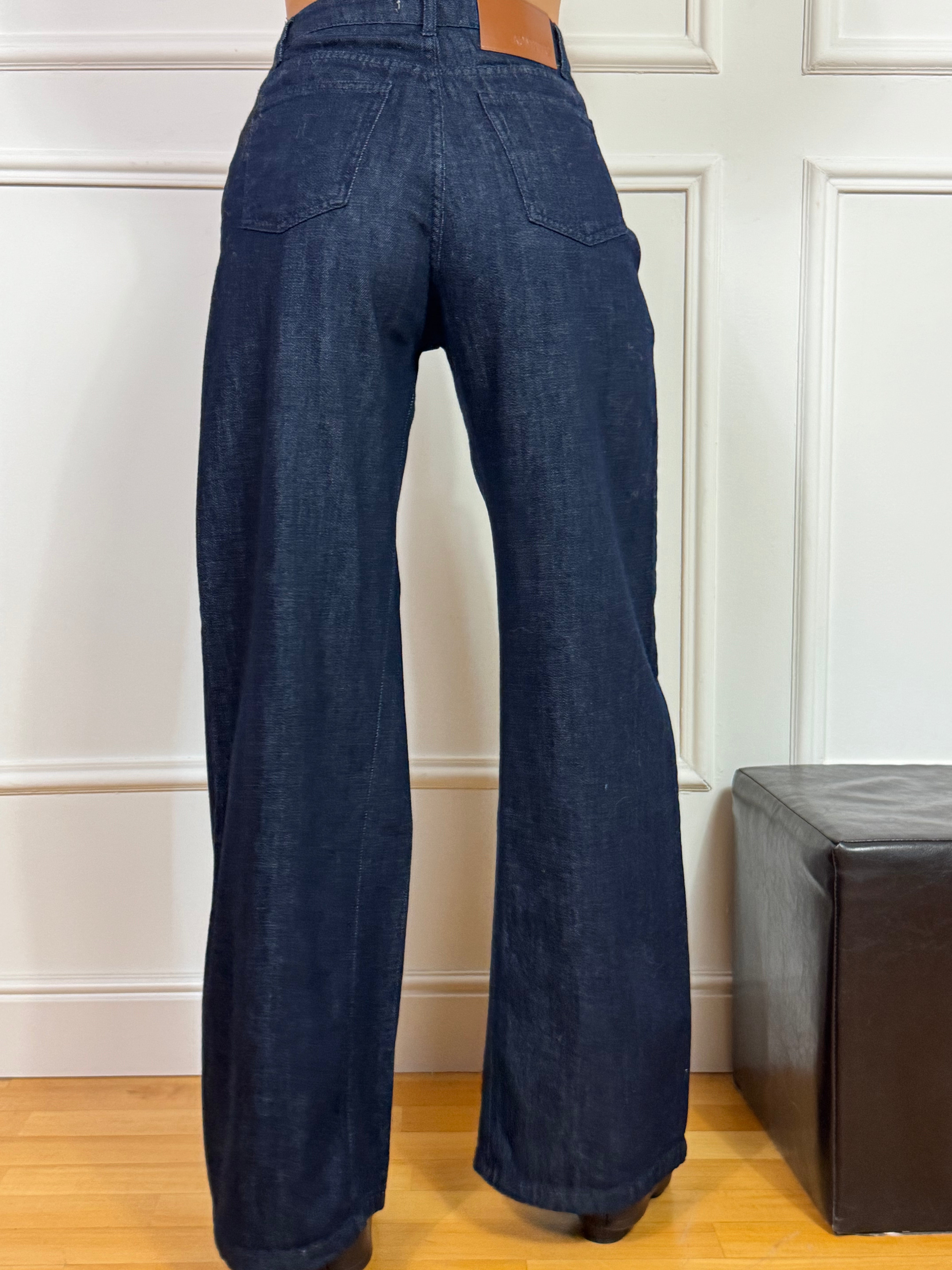 Jeans Kontatto PALAZZO DENIM SCURO modello ADELE