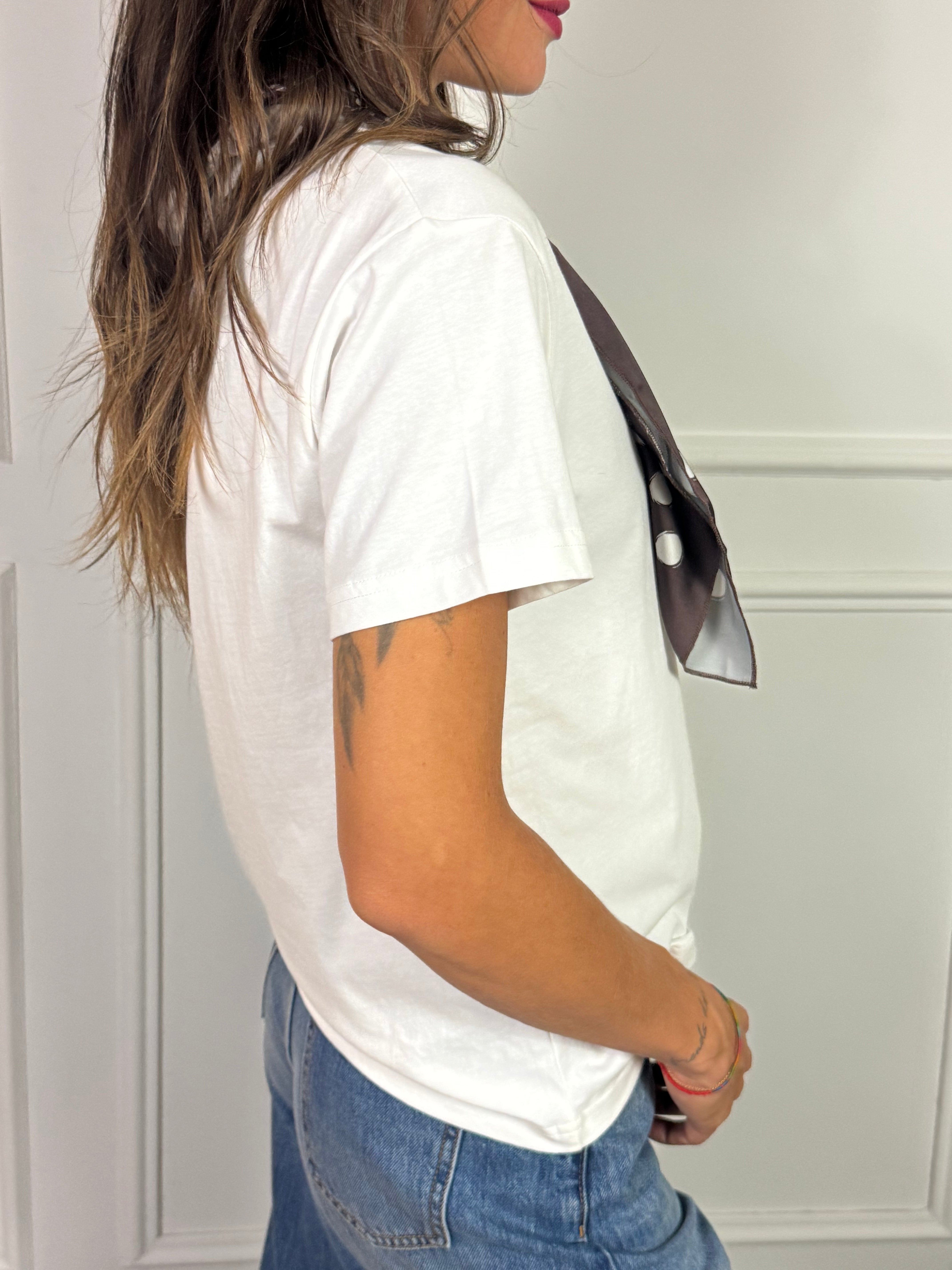 T-shirt con foulard bandana Manila Grace