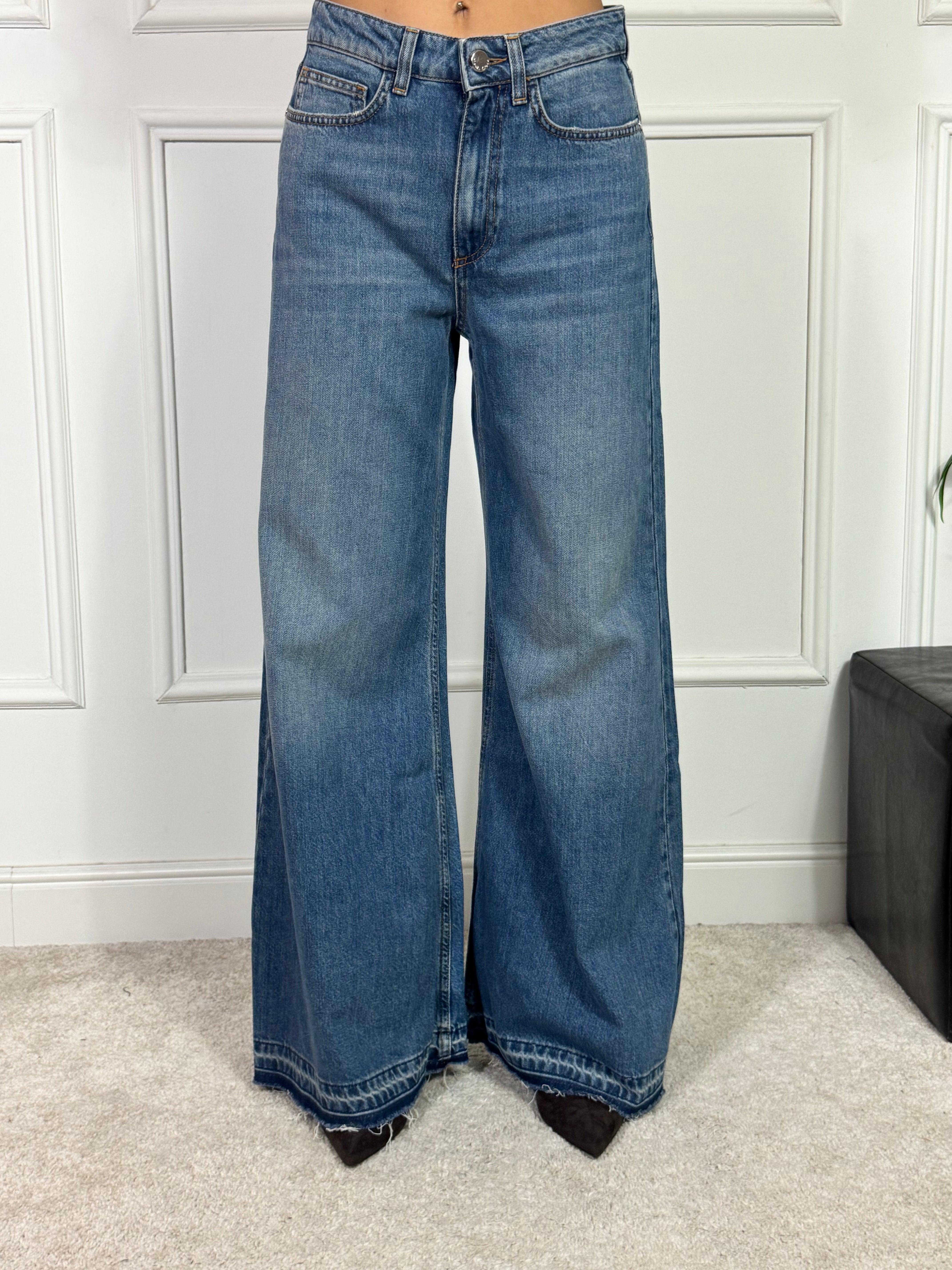 Jeans PALAZZO  Manile Grace bordo blu