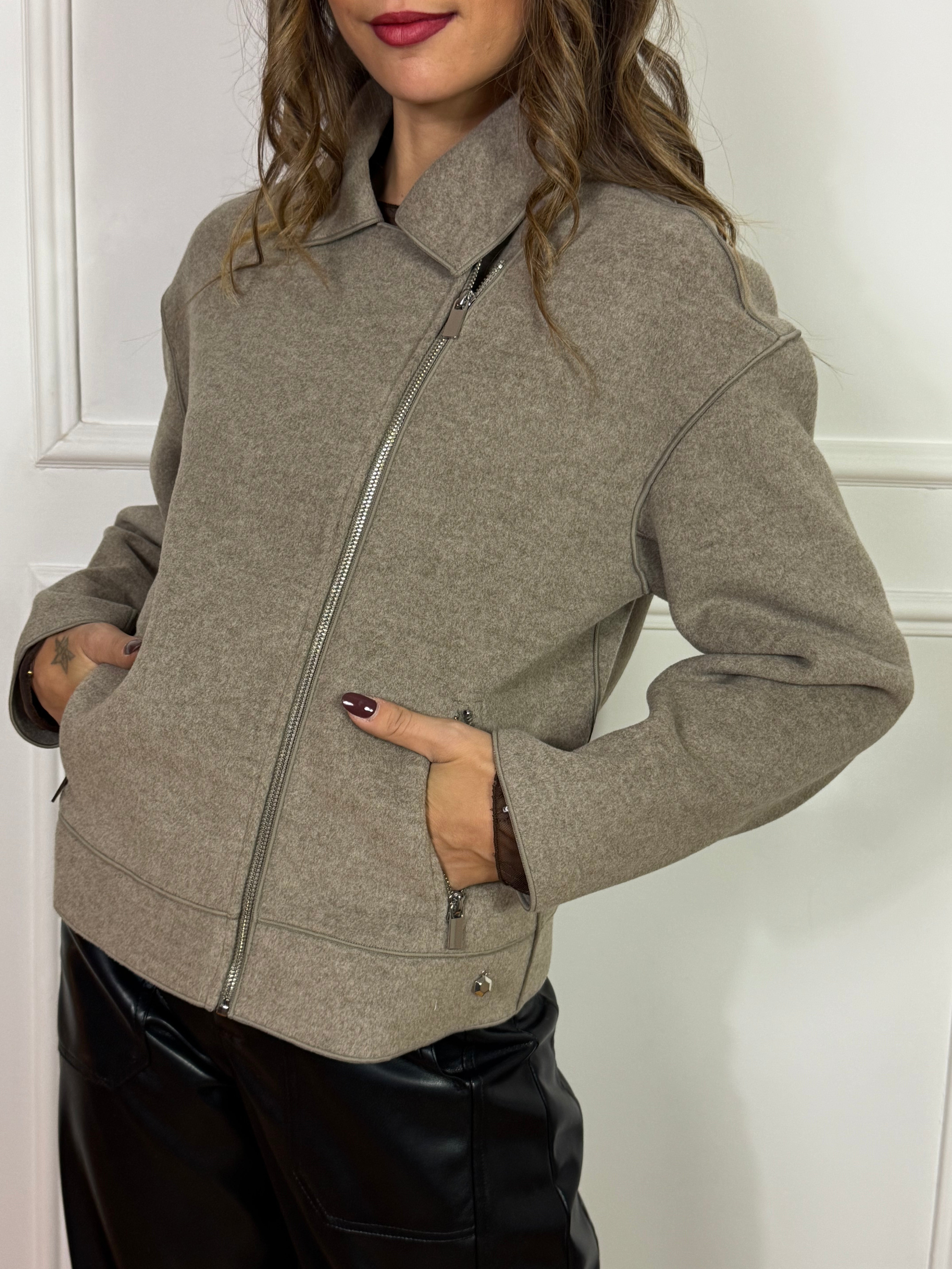 Giacca CHIODO IN PANNETTO Ragno