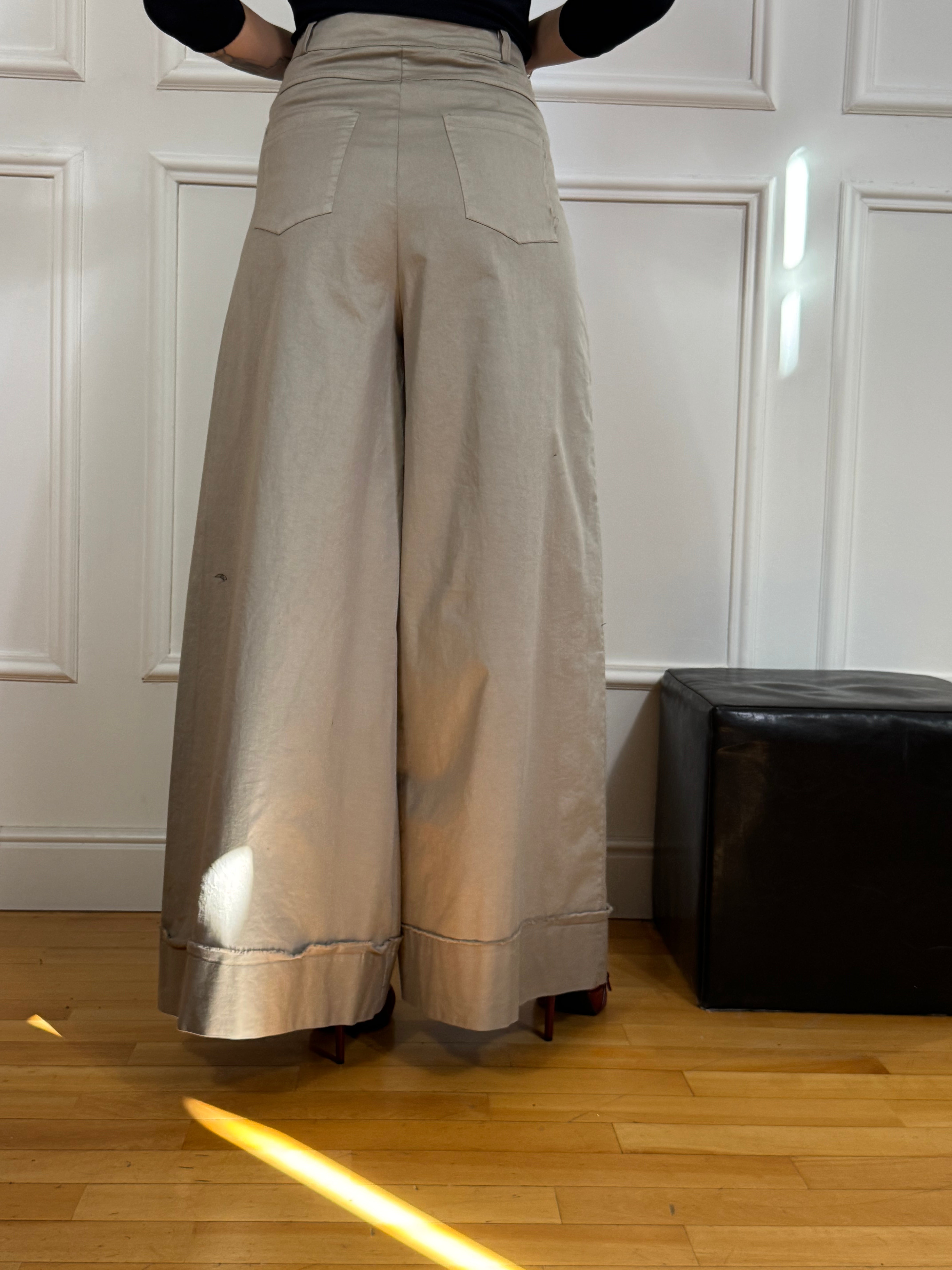 Pantalone in cotone a palazzo Victoria ILMH