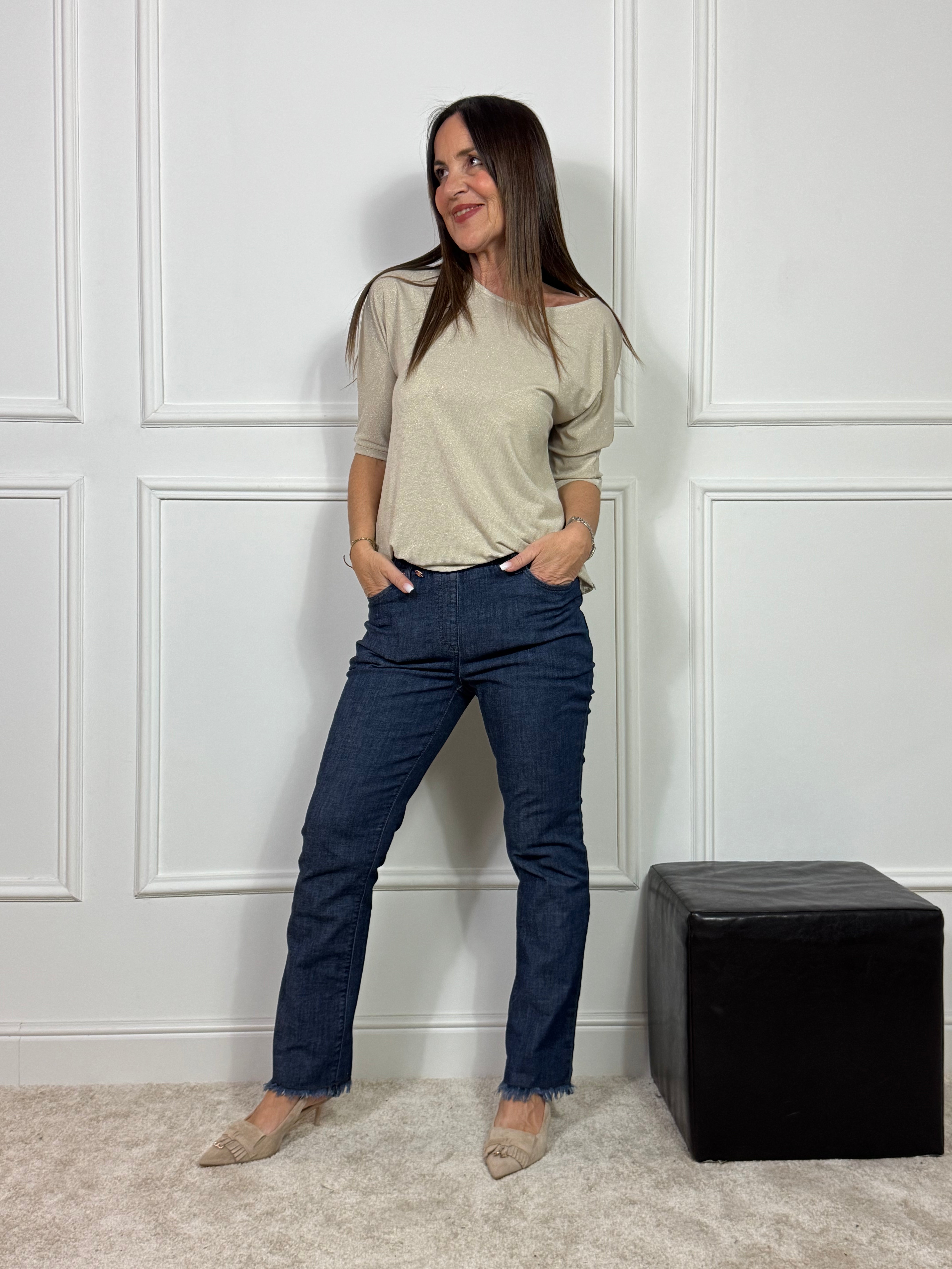 Pantalone modello STRAIGHT WITH POCKETS JEANS Ragno ART. DQ11PP