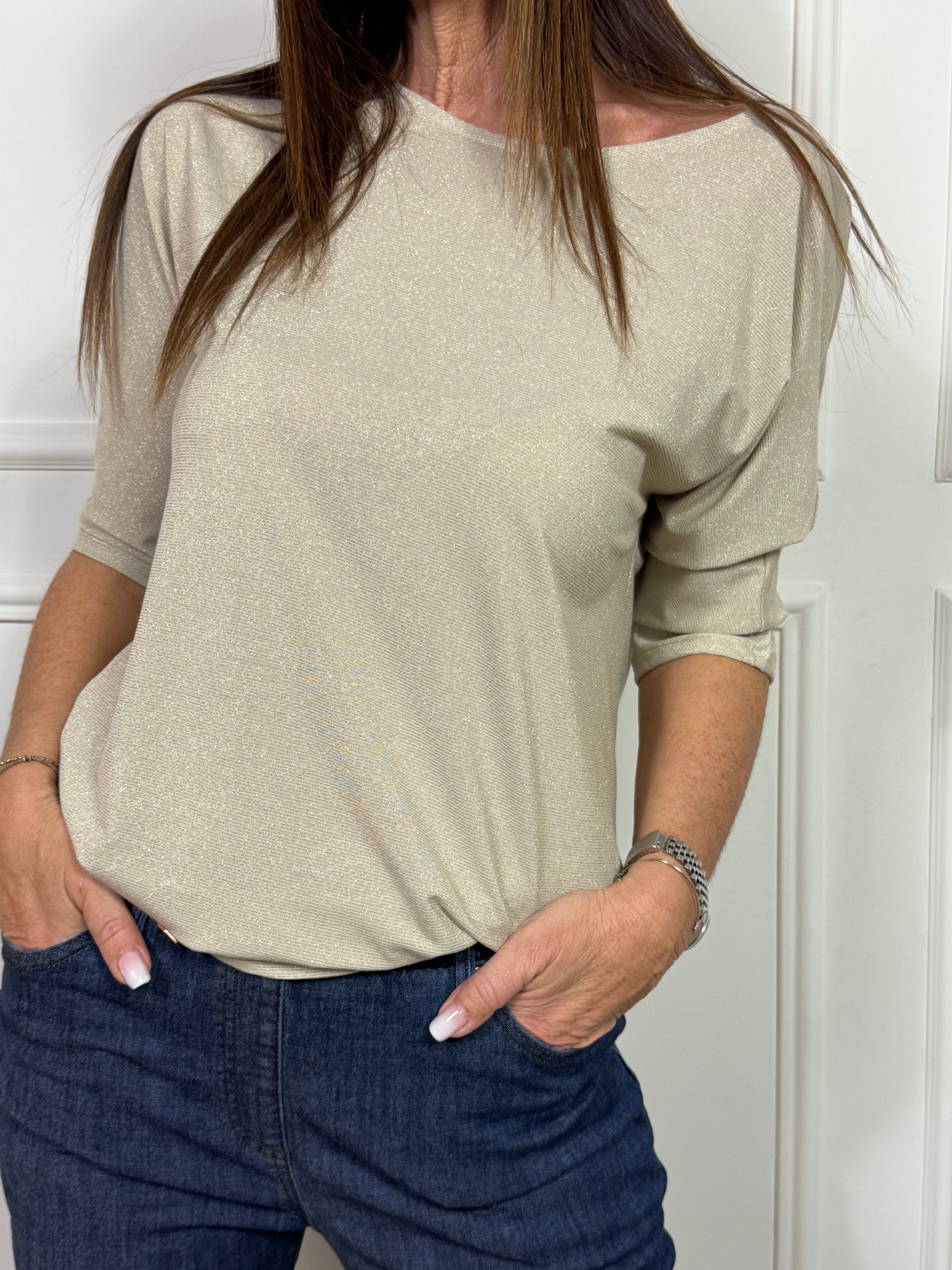 Maglia in LUREX MANICA TRE QUARTI Ragno ART. DS38TX