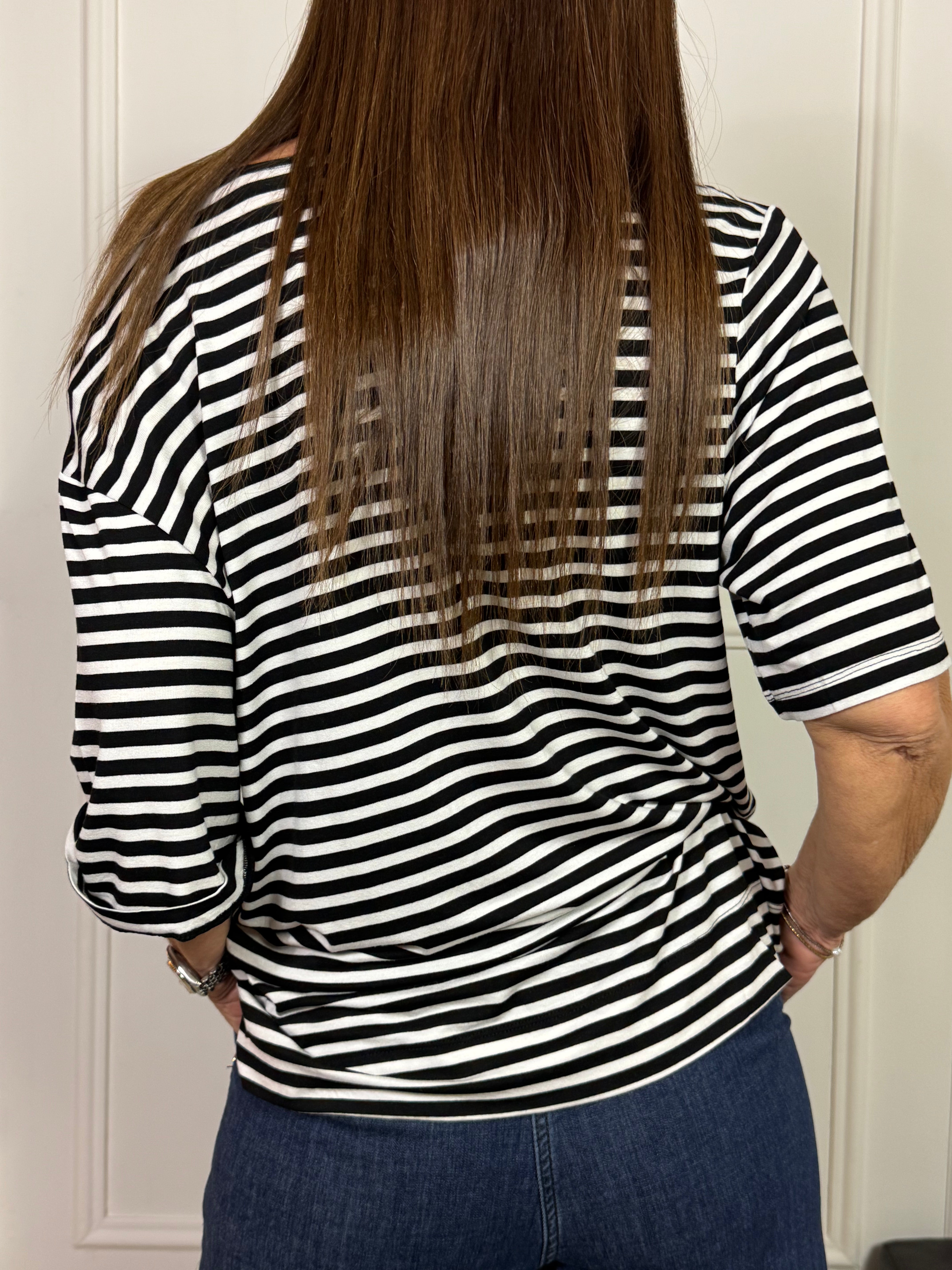 Maglia T-SHIRT BOXY MANICA CORTA A RIGHE Ragno ART. DT08TO