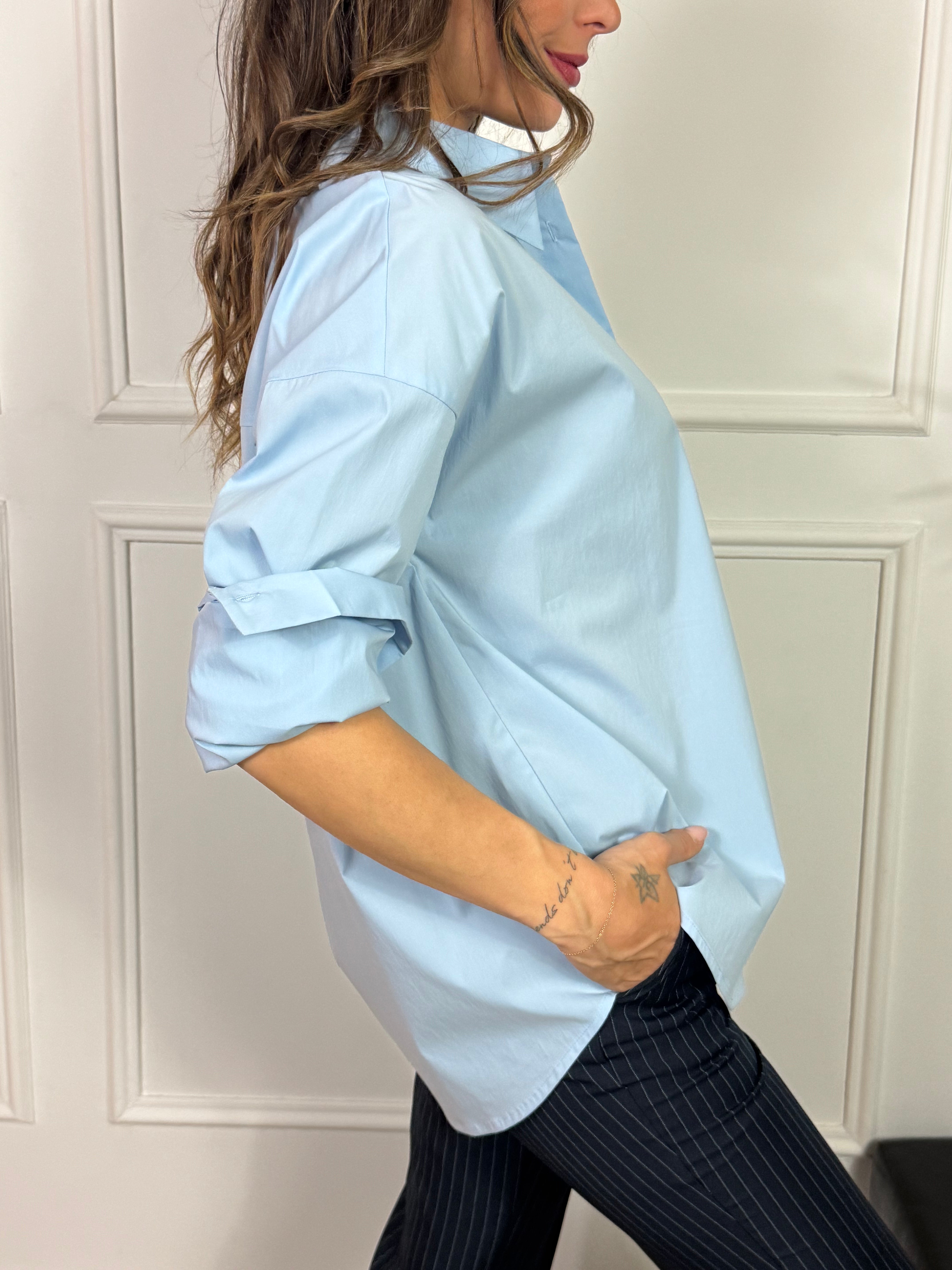 Camicia con colletto in cotone popeline You Decide OVER