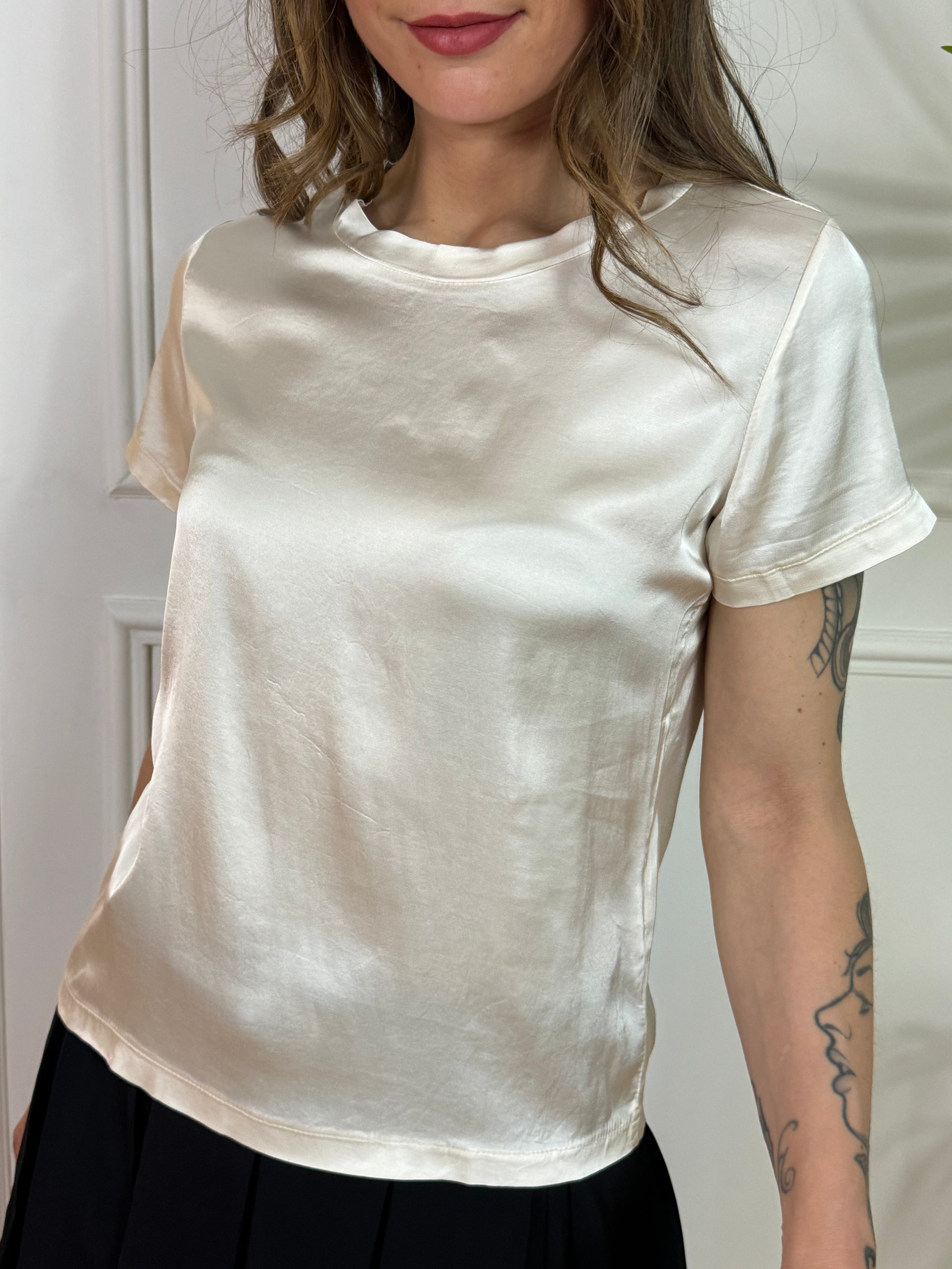 Maglia blusa a MANICA CORTA IN RASO Susy Mix